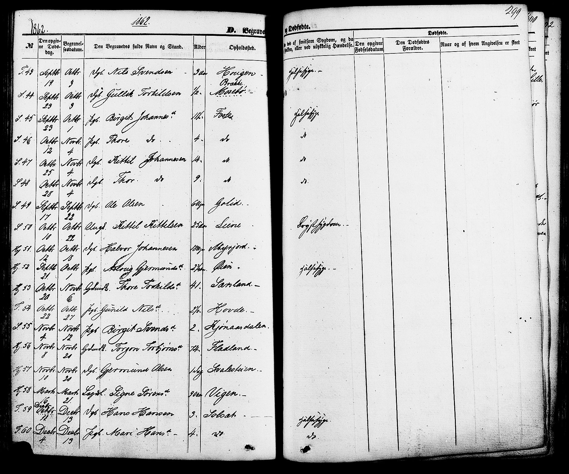 Hjartdal kirkebøker, AV/SAKO-A-270/F/Fa/L0009: Parish register (official) no. I 9, 1860-1879, p. 299