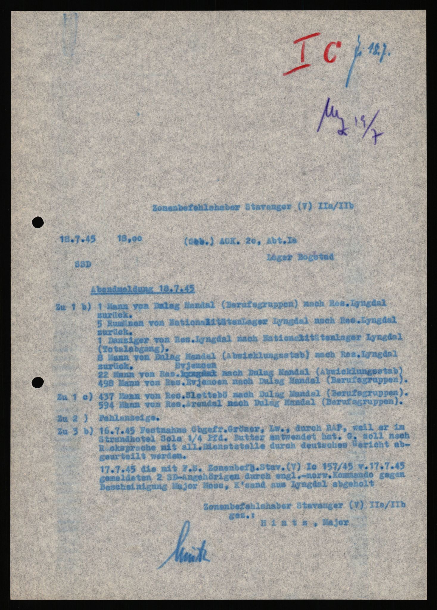 Deutscher Oberbefehlshaber Norwegen (DOBN), AV/RA-RAFA-2197/D/Dl/L0119: DB Zone Stavanger Abt. Ic, 1945, p. 337