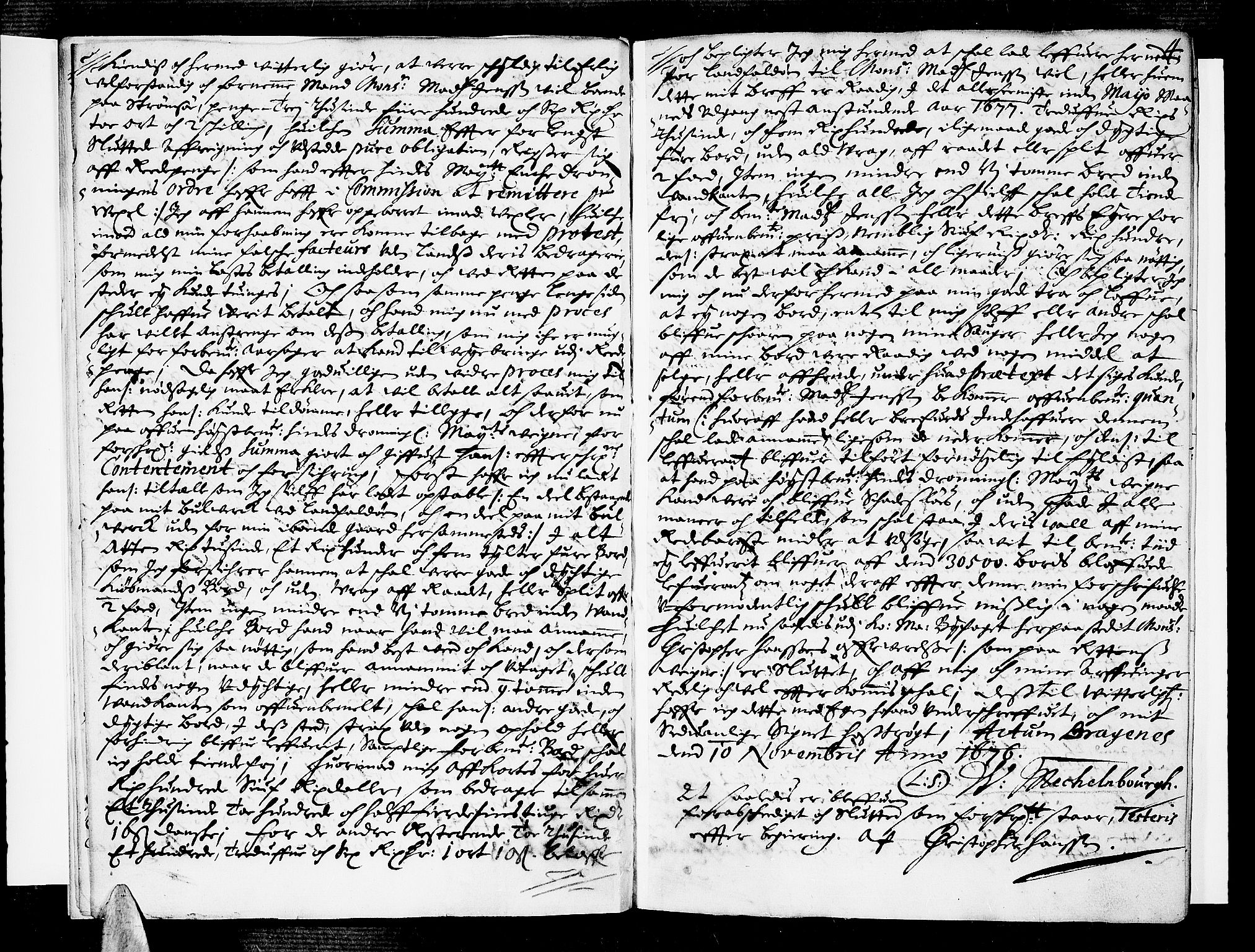 Drammen byfogd, AV/SAKO-A-222/F/Fa/L0011: Tingbok for Bragernes og Strømsø, 1677-1678, p. 3b-4a