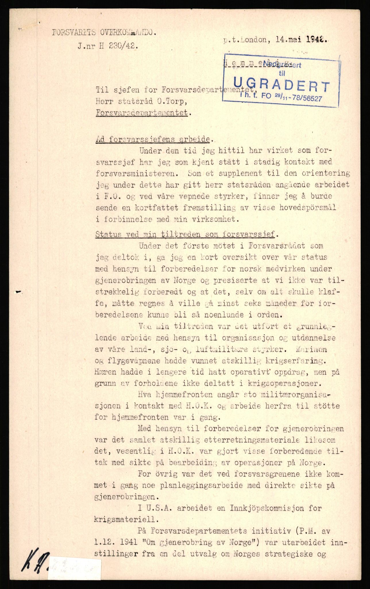 Forsvaret, Forsvarets krigshistoriske avdeling, AV/RA-RAFA-2017/Y/Yf/L0211: II-C-11-2140  -  Forsvarets overkommandos virksomhet utenfor Norge, 1940-1945, p. 897