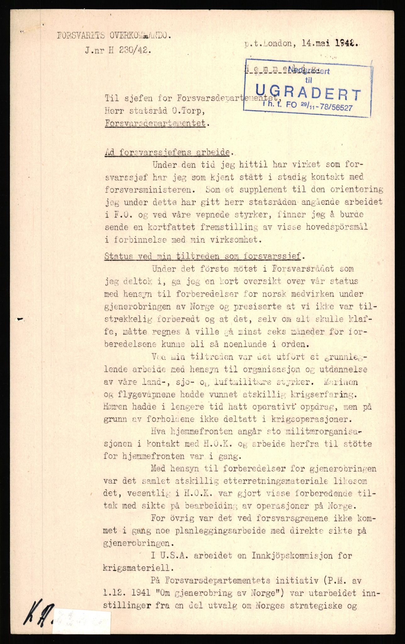 Forsvaret, Forsvarets krigshistoriske avdeling, RA/RAFA-2017/Y/Yf/L0211: II-C-11-2140  -  Forsvarets overkommandos virksomhet utenfor Norge, 1940-1945, p. 897