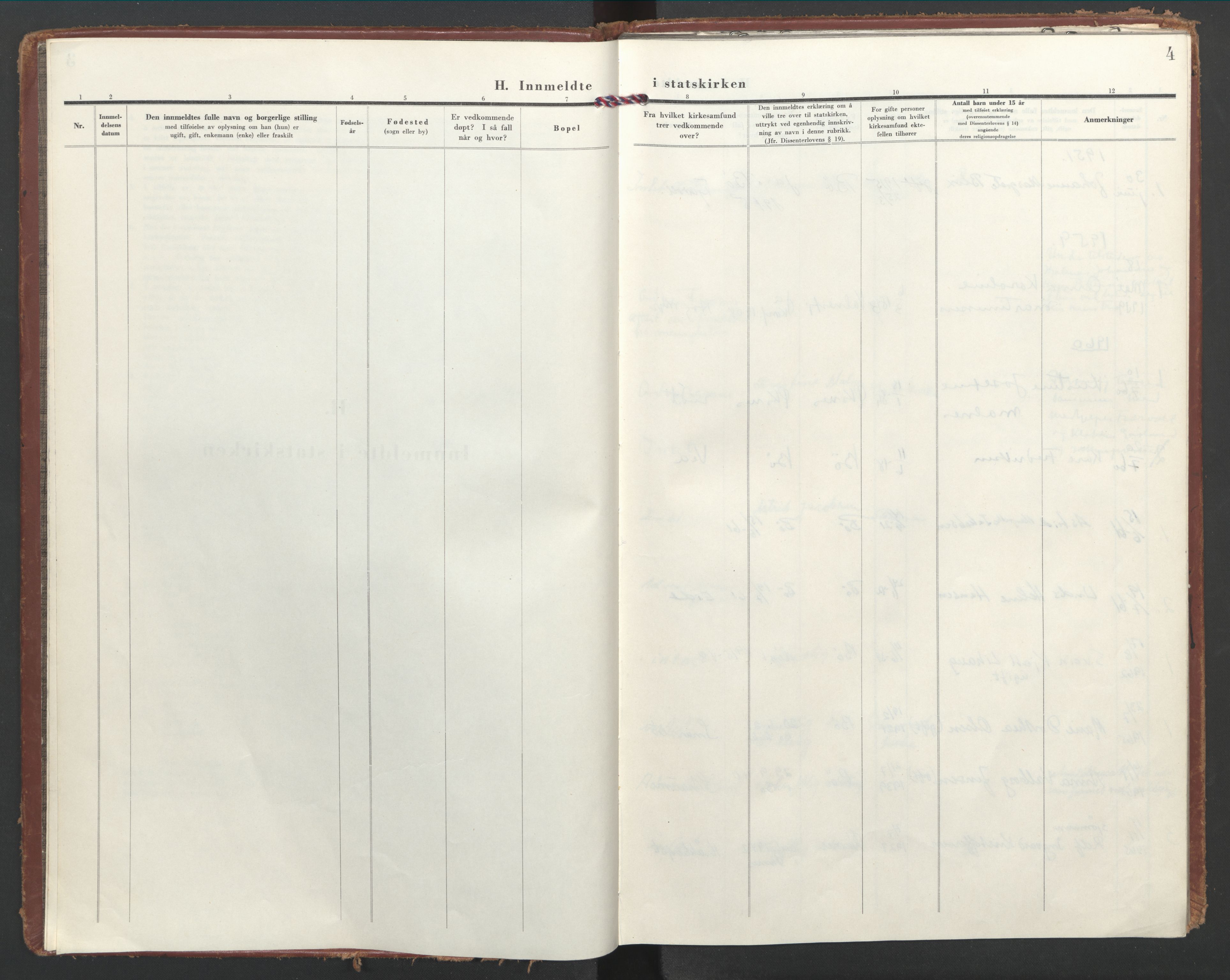 Ministerialprotokoller, klokkerbøker og fødselsregistre - Nordland, AV/SAT-A-1459/891/L1308: Parish register (official) no. 891A13, 1951-1988, p. 4