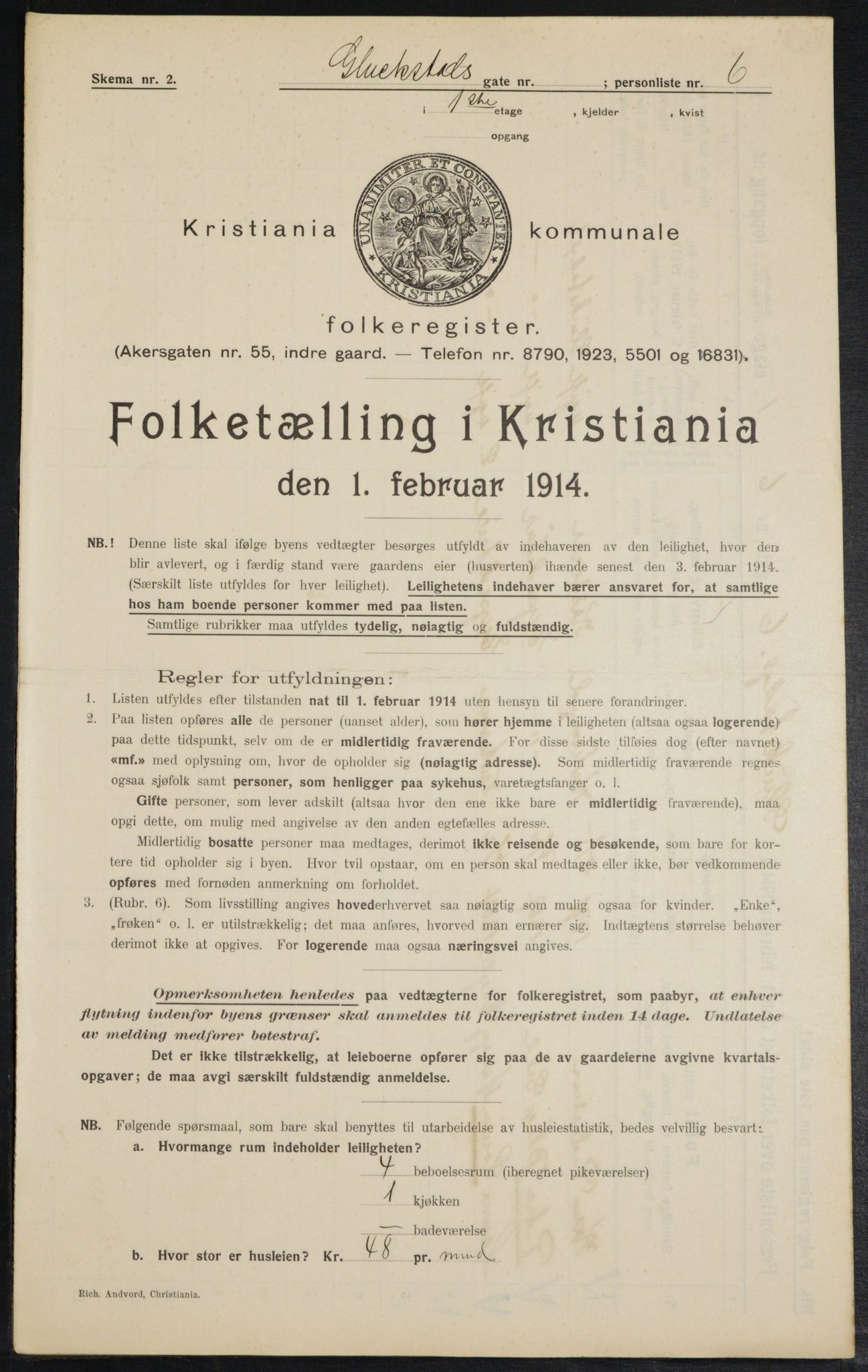 OBA, Municipal Census 1914 for Kristiania, 1914, p. 29646