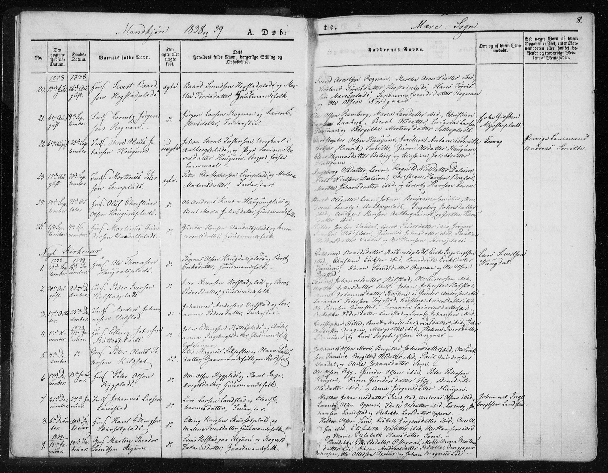 Ministerialprotokoller, klokkerbøker og fødselsregistre - Nord-Trøndelag, SAT/A-1458/735/L0339: Parish register (official) no. 735A06 /1, 1836-1848, p. 8
