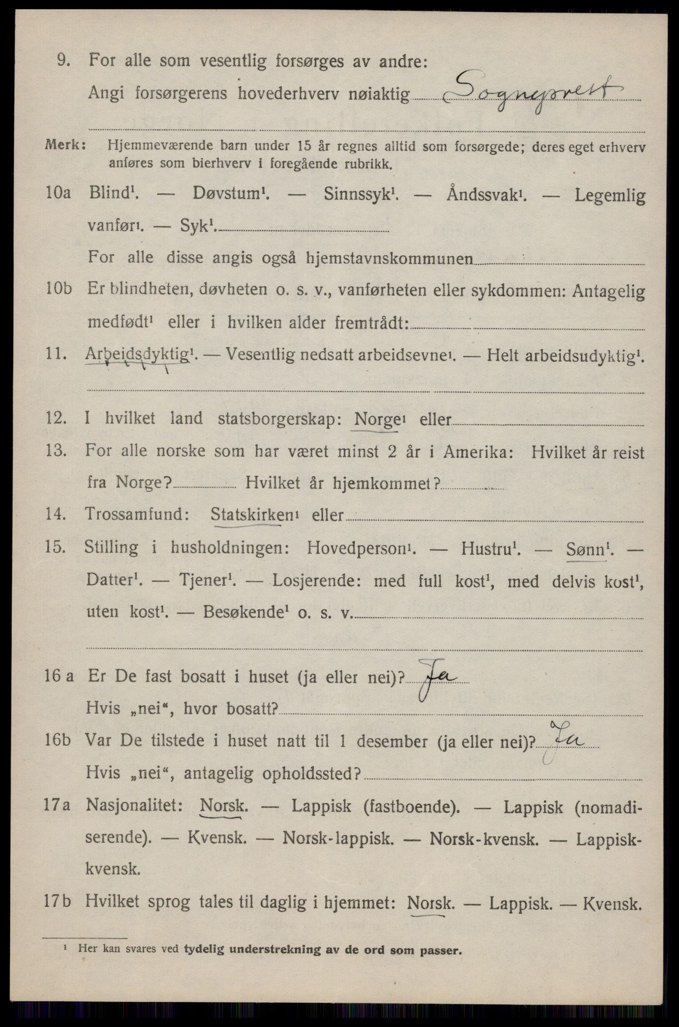 SAT, 1920 census for Flakstad, 1920, p. 3432