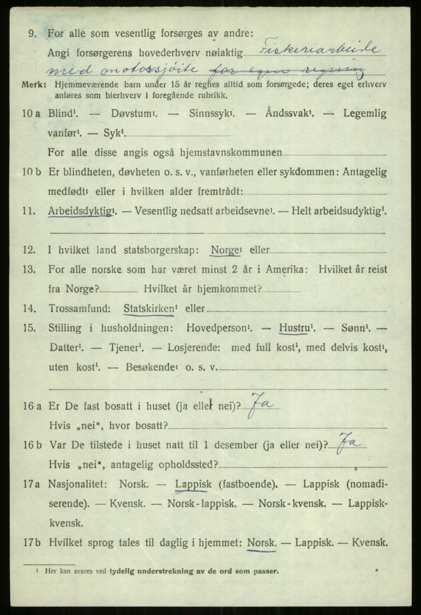 SATØ, 1920 census for Dyrøy, 1920, p. 2180