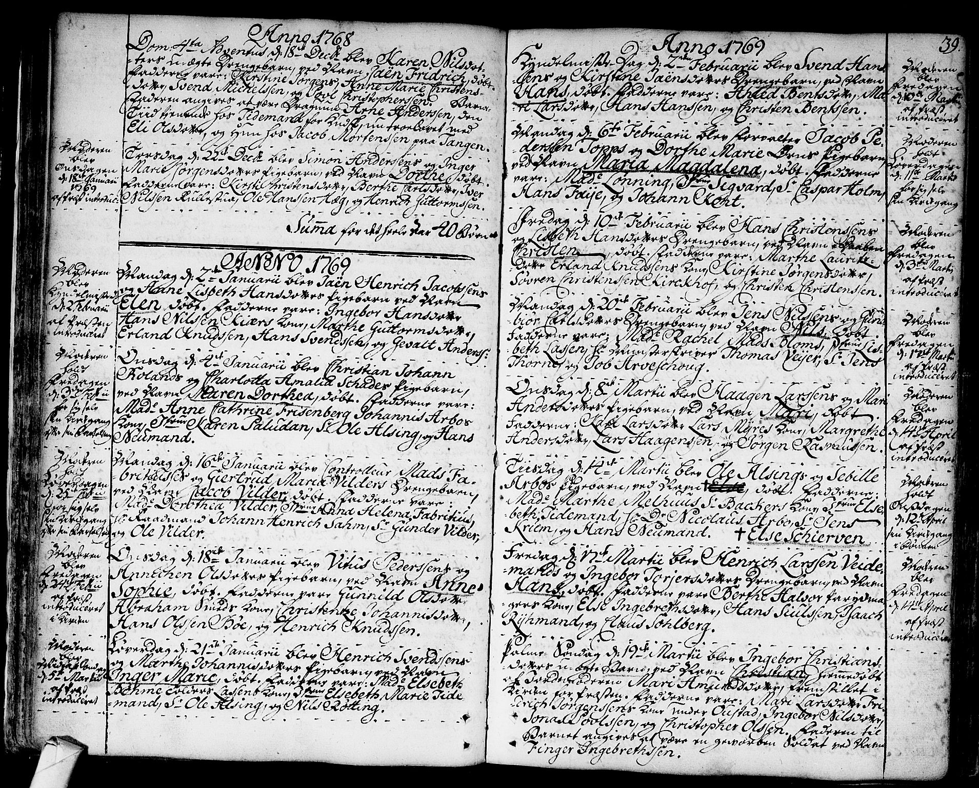 Strømsø kirkebøker, AV/SAKO-A-246/F/Fa/L0009: Parish register (official) no. I 9, 1752-1791, p. 39