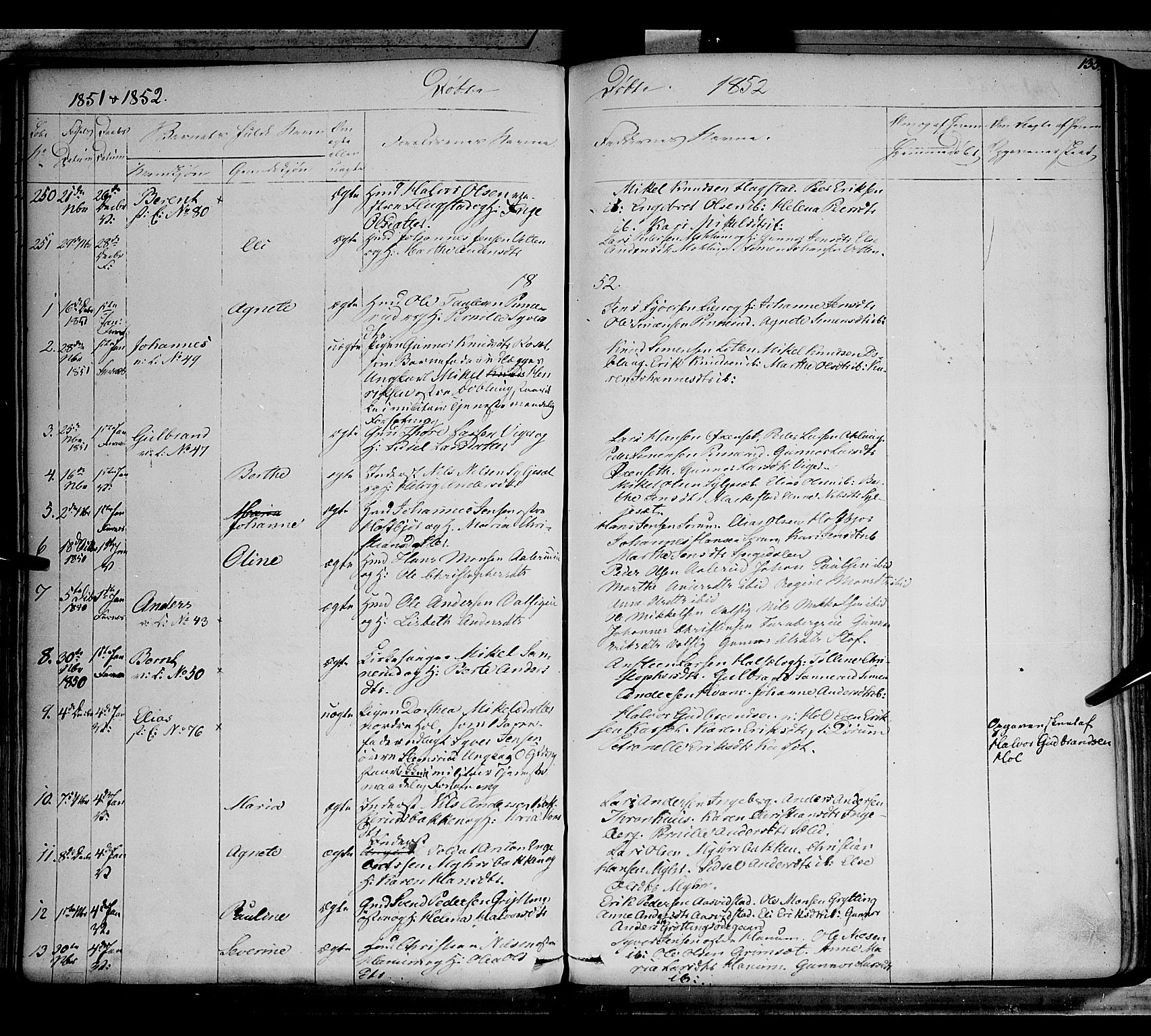 Vang prestekontor, Hedmark, SAH/PREST-008/H/Ha/Haa/L0010: Parish register (official) no. 10, 1841-1855, p. 135