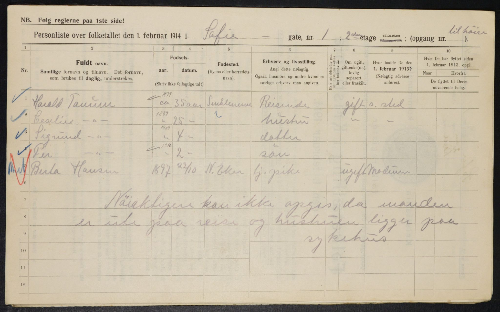 OBA, Municipal Census 1914 for Kristiania, 1914, p. 98573