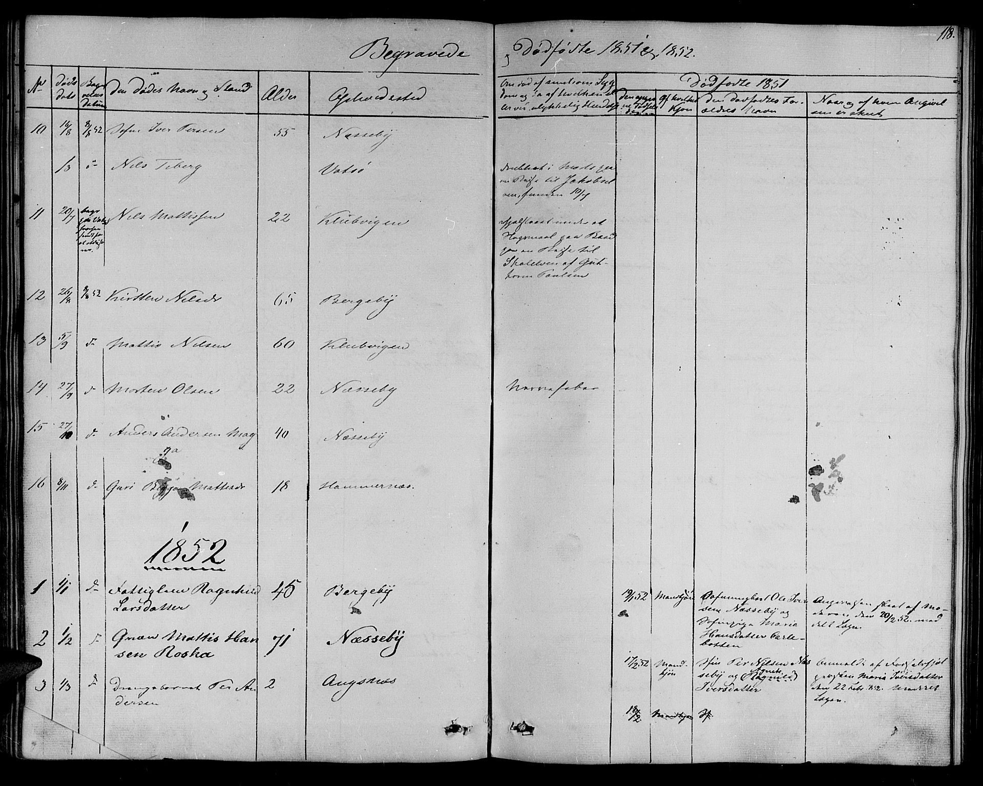 Nesseby sokneprestkontor, AV/SATØ-S-1330/H/Ha/L0001kirke: Parish register (official) no. 1, 1838-1855, p. 118