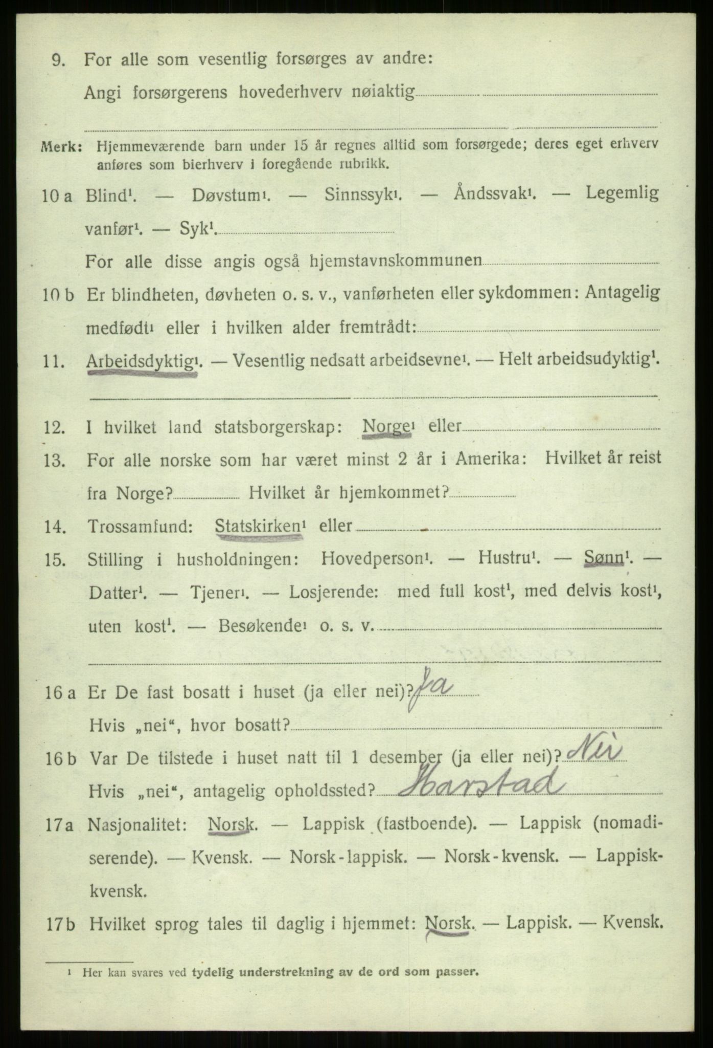 SATØ, 1920 census for Ibestad, 1920, p. 9646