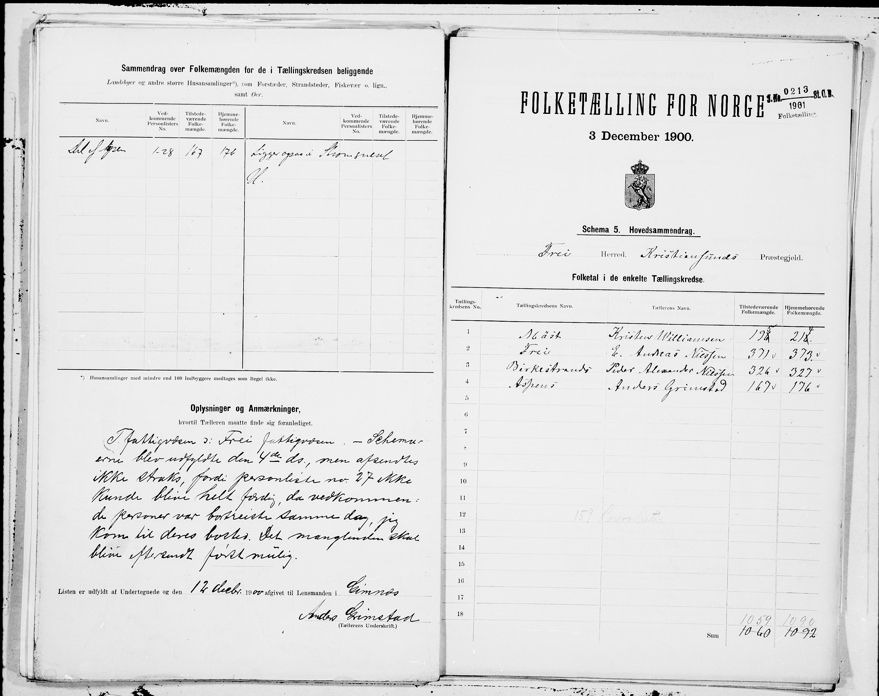 SAT, 1900 census for Frei, 1900, p. 10