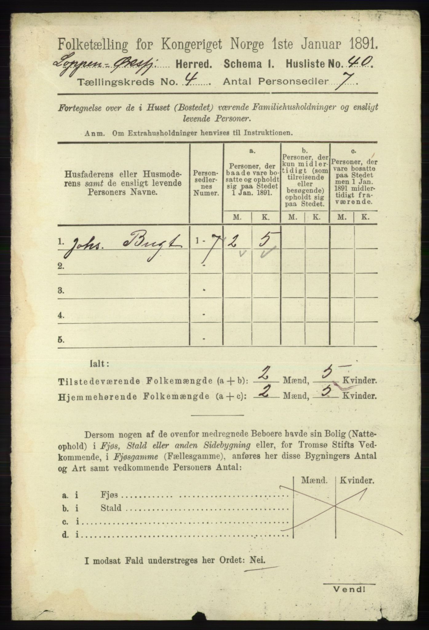RA, 1891 census for 2014 Loppa, 1891, p. 856