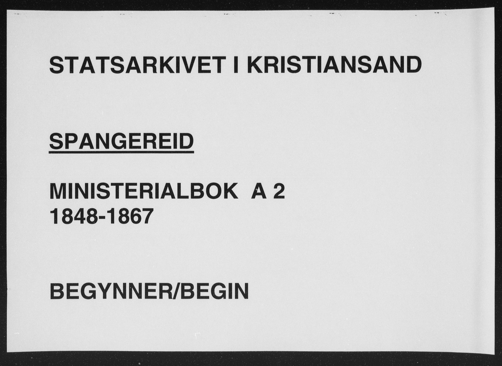 Sør-Audnedal sokneprestkontor, SAK/1111-0039/F/Fa/Faa/L0002: Parish register (official) no. A 2, 1848-1867