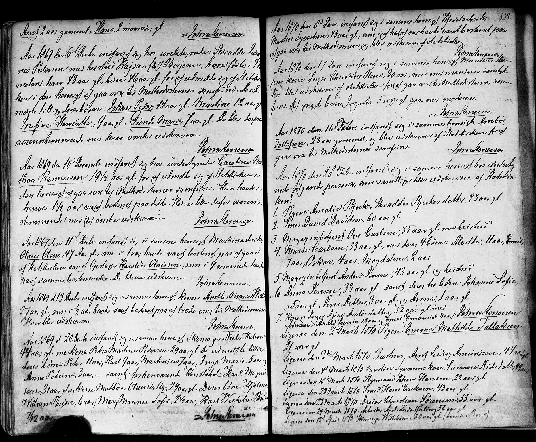 Horten kirkebøker, AV/SAKO-A-348/F/Fa/L0001: Parish register (official) no. 1, 1855-1871, p. 538