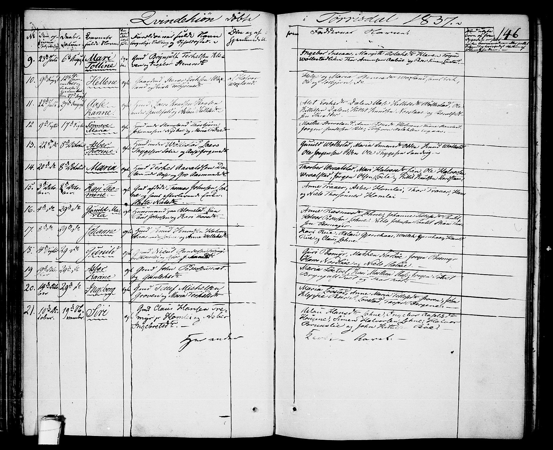 Drangedal kirkebøker, AV/SAKO-A-258/F/Fa/L0006: Parish register (official) no. 6, 1831-1837, p. 146