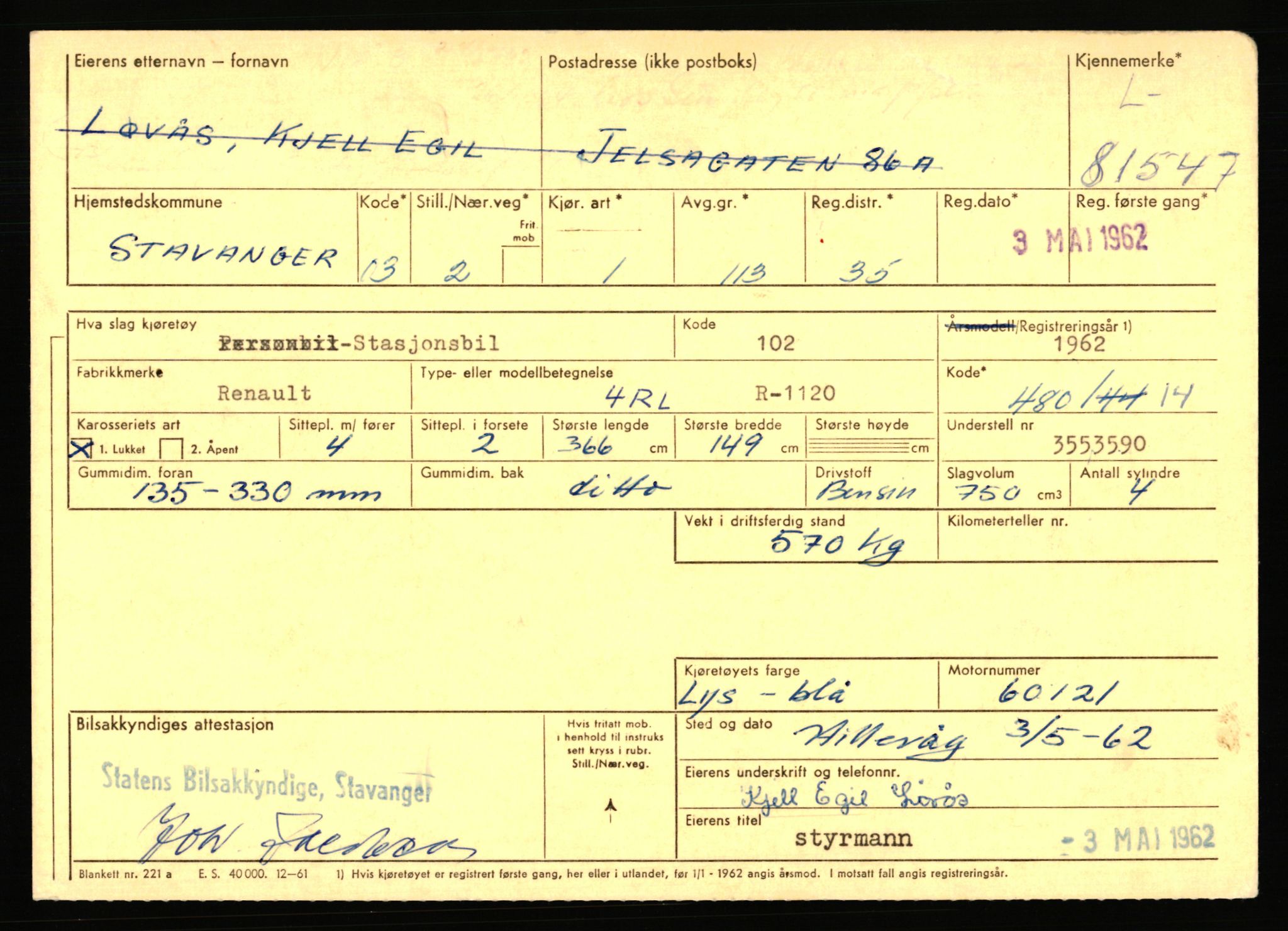 Stavanger trafikkstasjon, SAST/A-101942/0/F/L0071: L-80500 - L-82199, 1930-1971, p. 1795