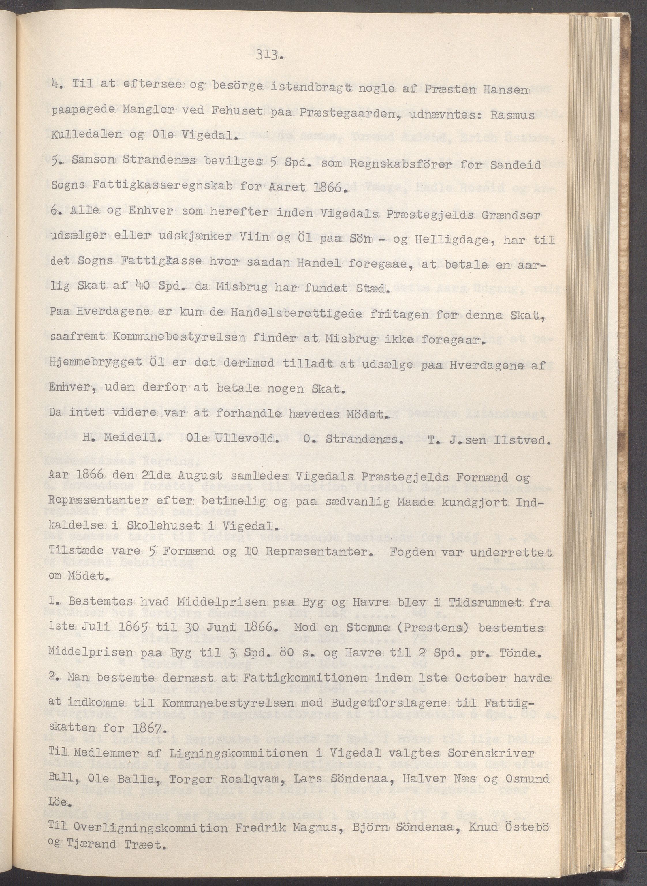 Vikedal kommune - Formannskapet, IKAR/K-100598/A/Ac/L0002: Avskrift av møtebok, 1862-1874, p. 313