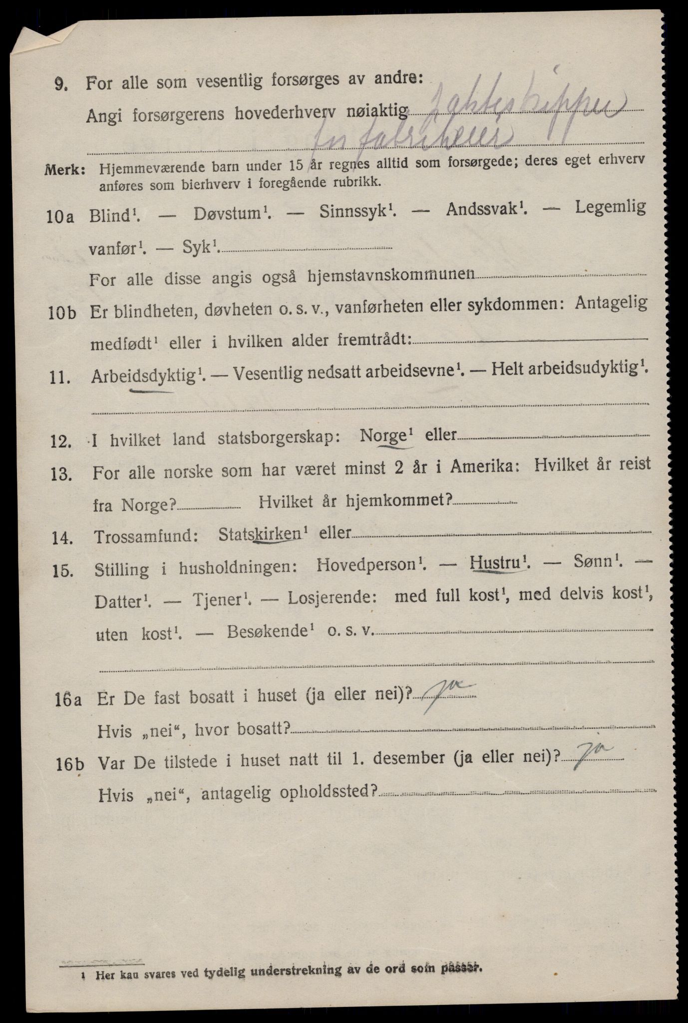 SAST, 1920 census for Høyland, 1920, p. 15595