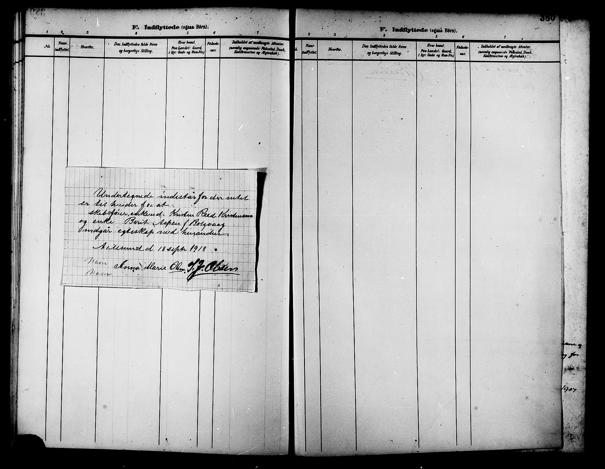 Ministerialprotokoller, klokkerbøker og fødselsregistre - Møre og Romsdal, SAT/A-1454/529/L0470: Parish register (copy) no. 529C07, 1907-1917, p. 360