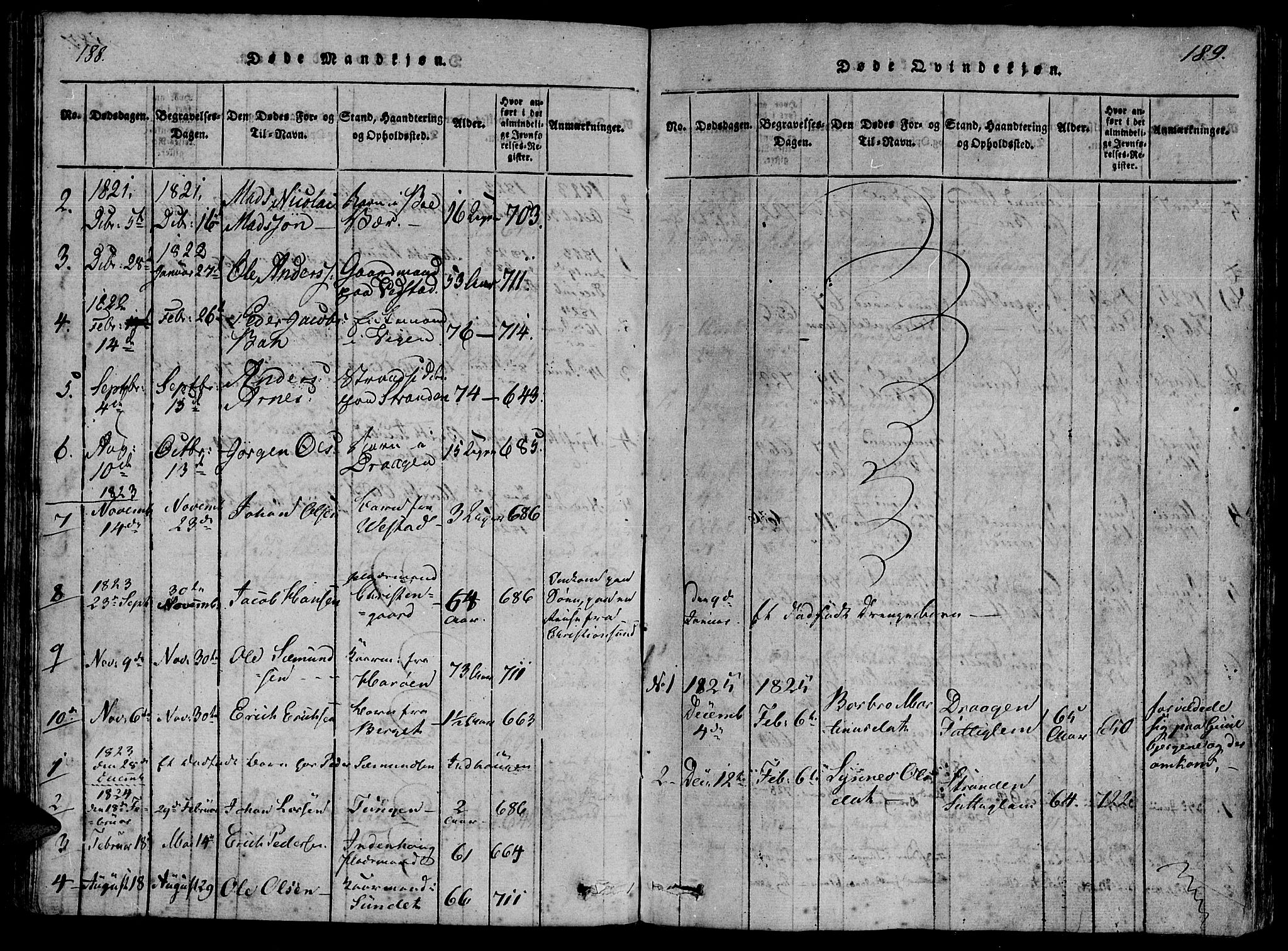 Ministerialprotokoller, klokkerbøker og fødselsregistre - Møre og Romsdal, SAT/A-1454/566/L0763: Parish register (official) no. 566A03 /1, 1817-1829, p. 188-189