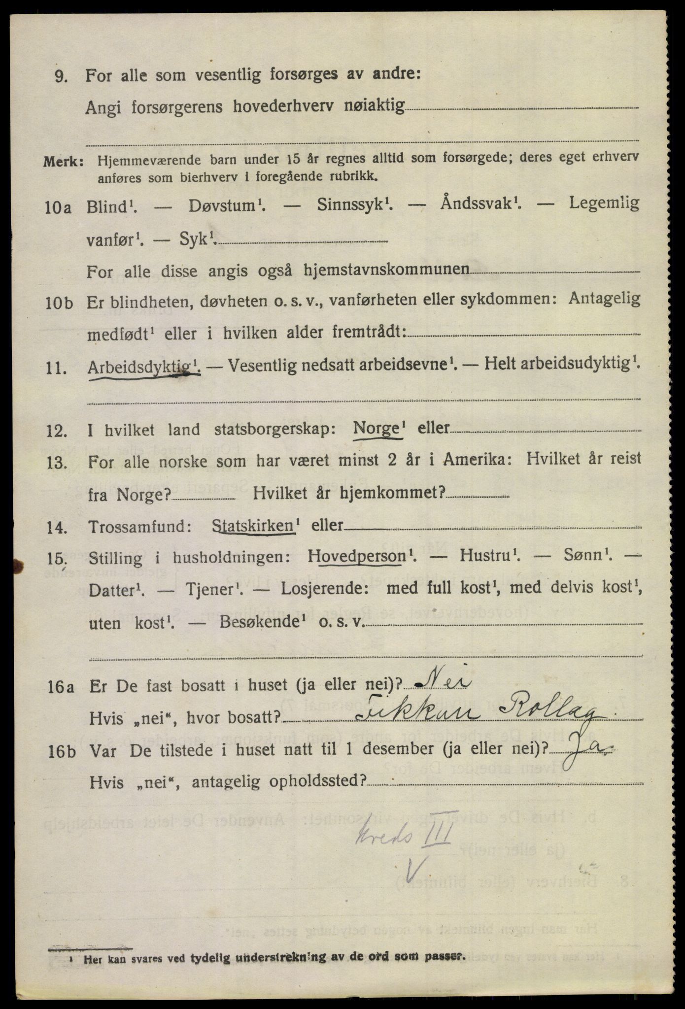 SAKO, 1920 census for Rollag, 1920, p. 2045