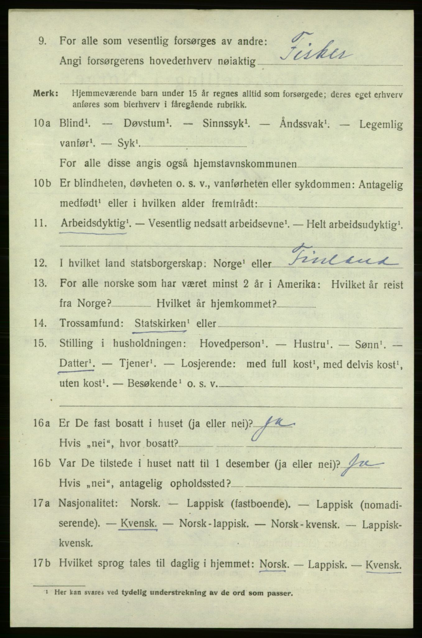 SATØ, 1920 census for Vadsø, 1920, p. 2218