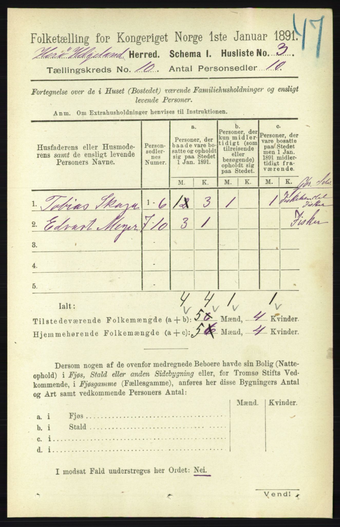 RA, 1891 census for 1818 Herøy, 1891, p. 3856