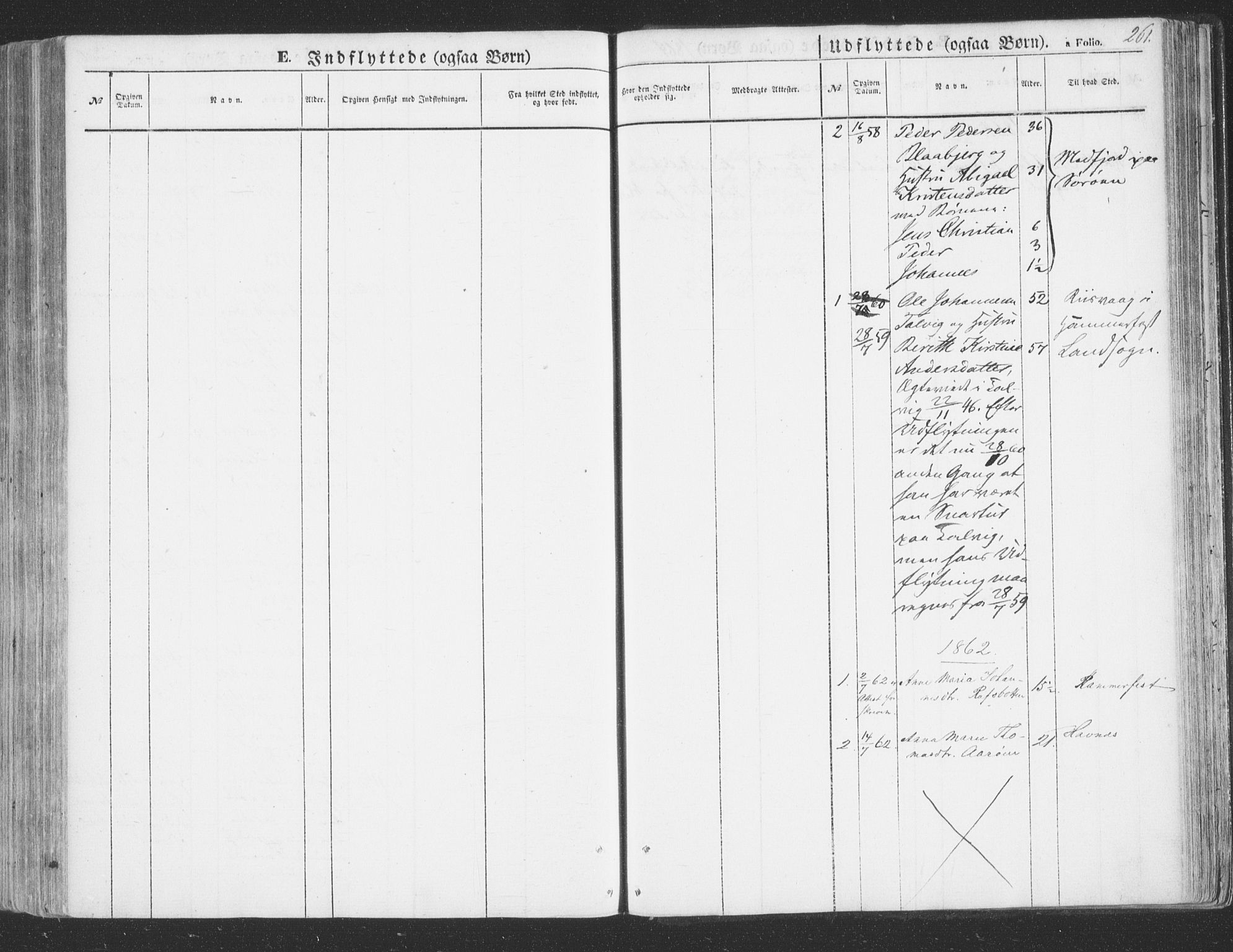 Talvik sokneprestkontor, SATØ/S-1337/H/Ha/L0010kirke: Parish register (official) no. 10, 1852-1864, p. 261