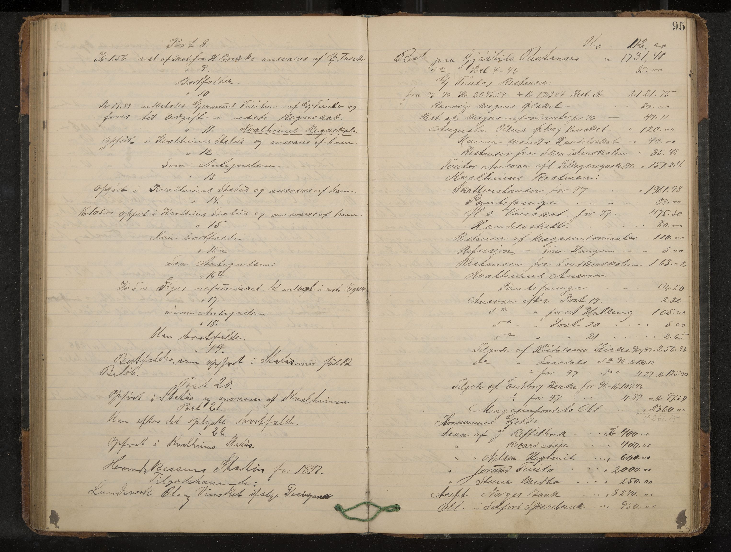 Lårdal formannskap og sentraladministrasjon, IKAK/0833021/A/L0003: Møtebok, 1893-1901, p. 95