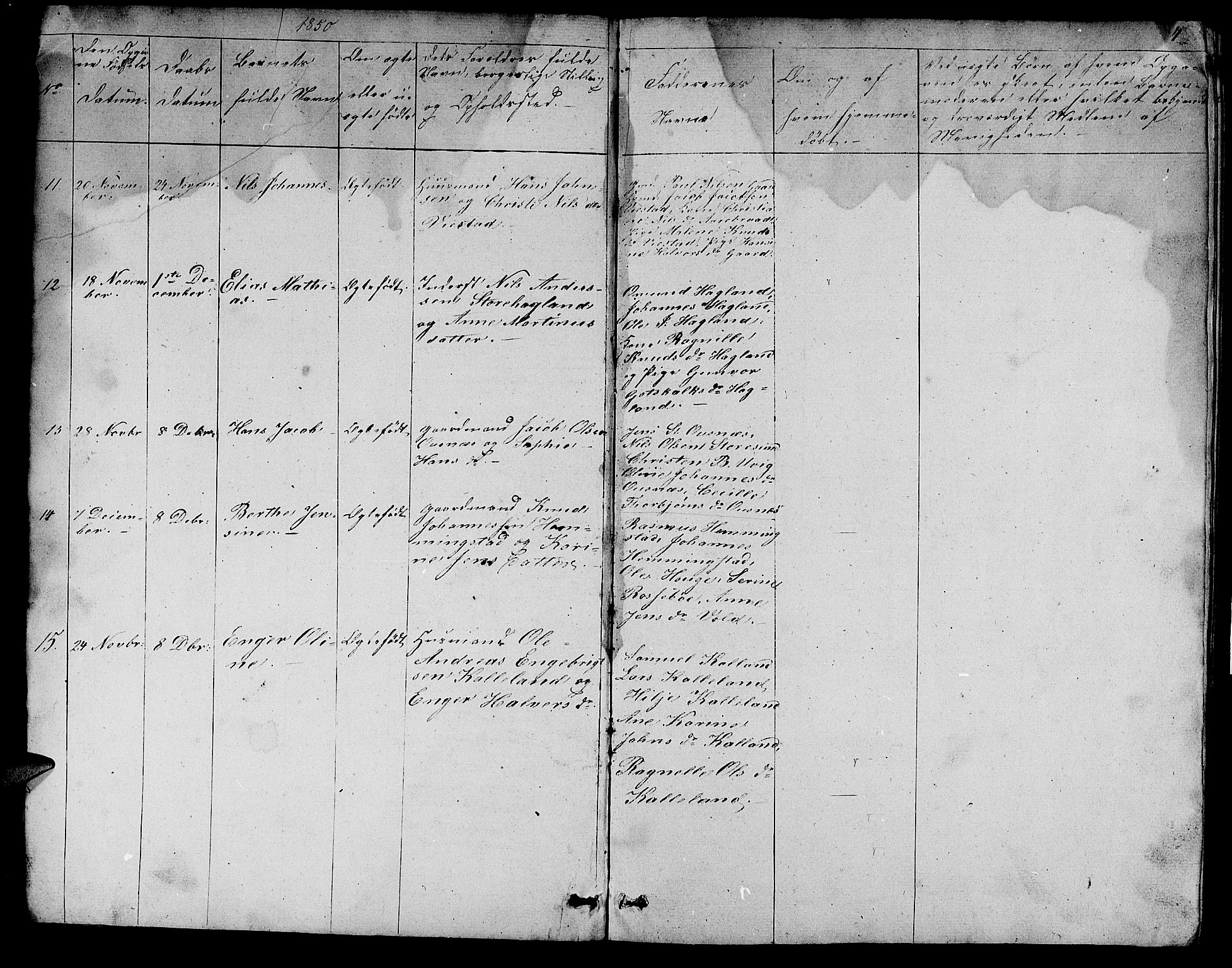 Torvastad sokneprestkontor, AV/SAST-A -101857/H/Ha/Hab/L0004: Parish register (copy) no. B 4, 1850-1864, p. 4