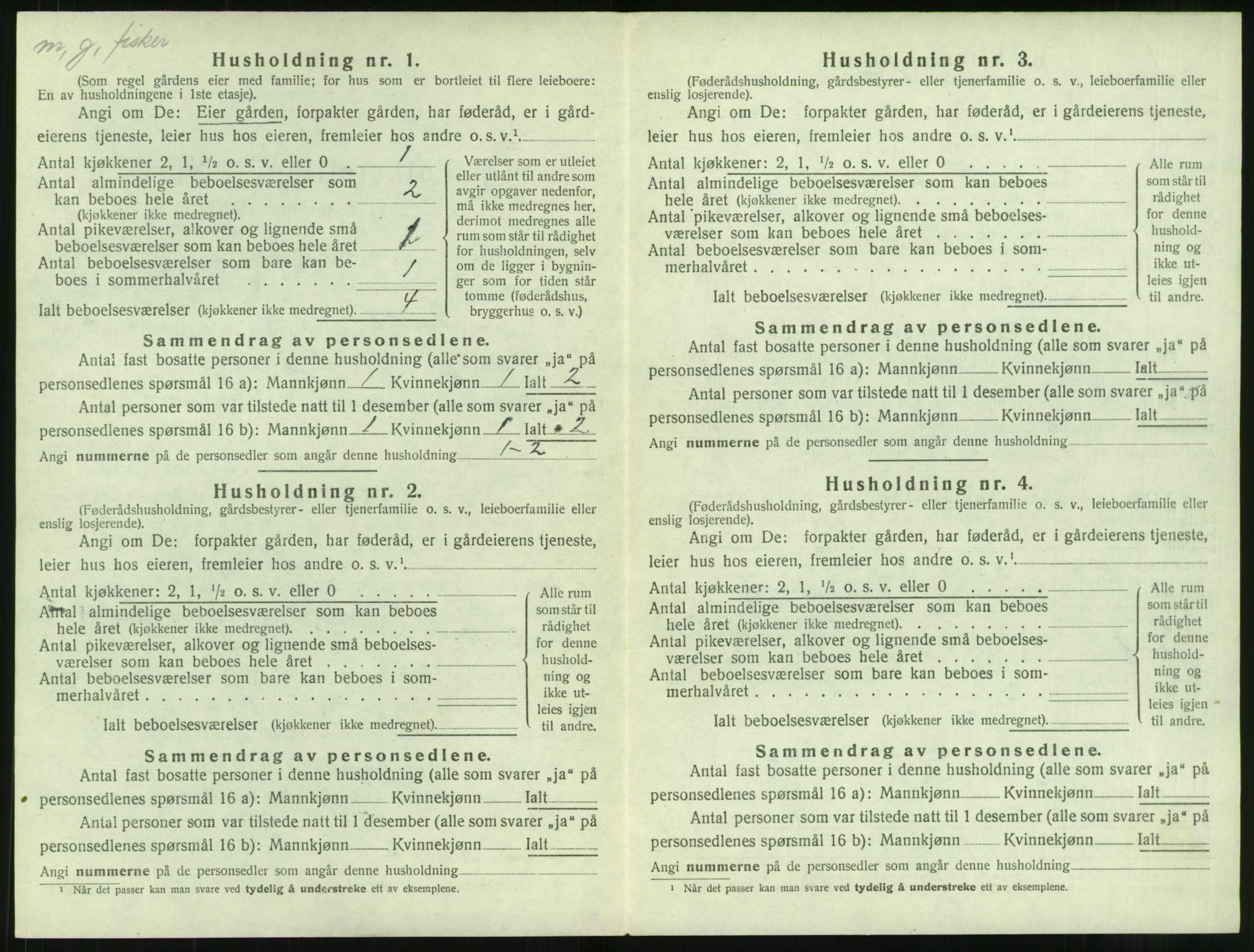 SAT, 1920 census for Giske, 1920, p. 277