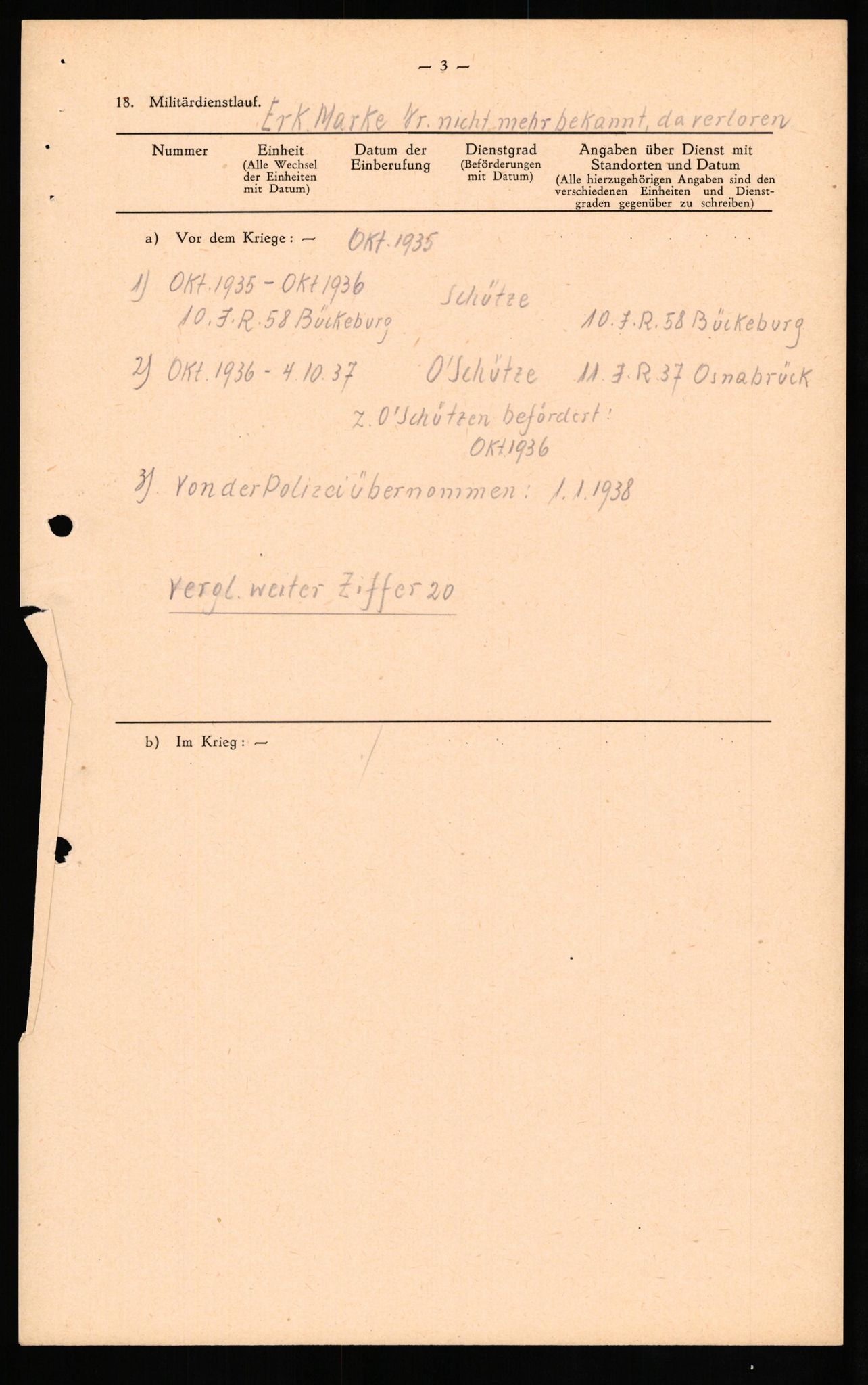 Forsvaret, Forsvarets overkommando II, RA/RAFA-3915/D/Db/L0029: CI Questionaires. Tyske okkupasjonsstyrker i Norge. Tyskere., 1945-1946, p. 46