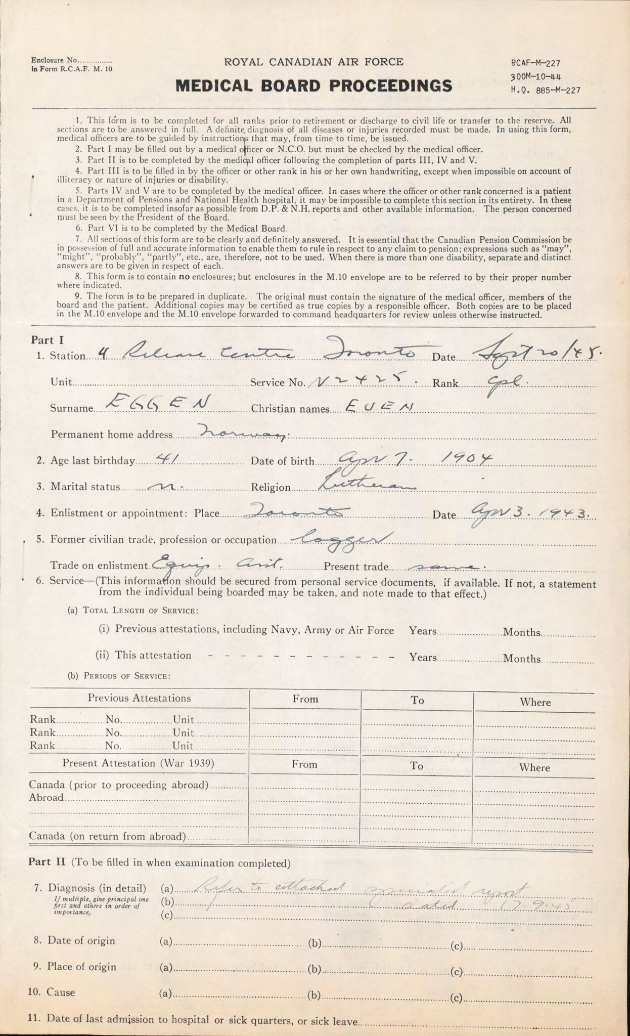 Forsvaret, Forsvarets overkommando/Luftforsvarsstaben, AV/RA-RAFA-4079/P/Pa/L0011: Personellpapirer, 1904, p. 151