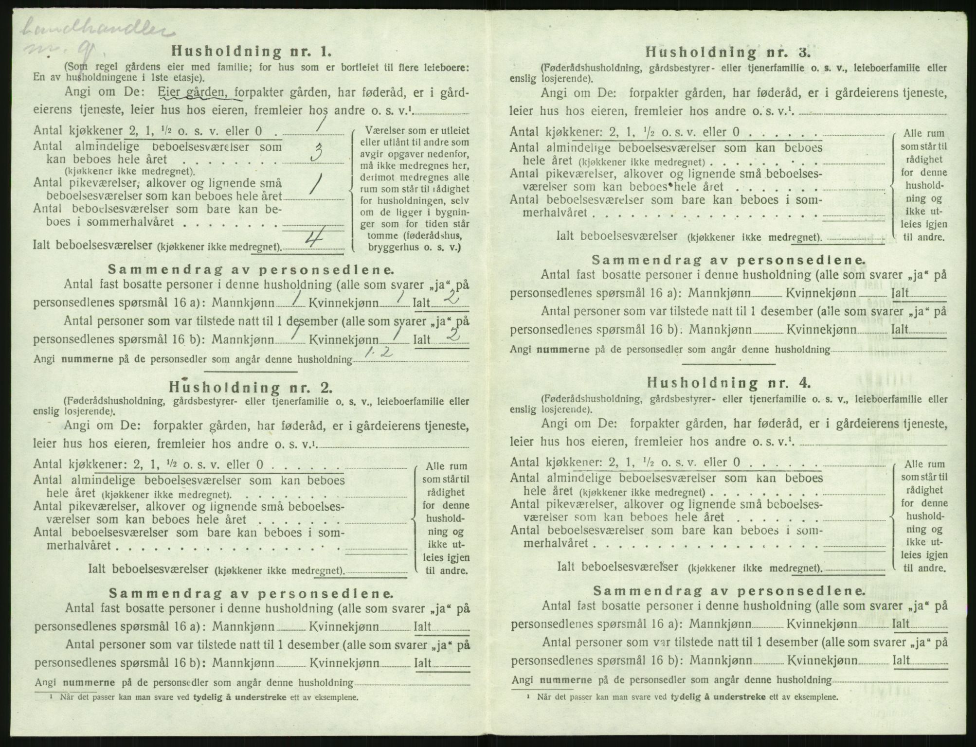 SAK, 1920 census for Dypvåg, 1920, p. 322