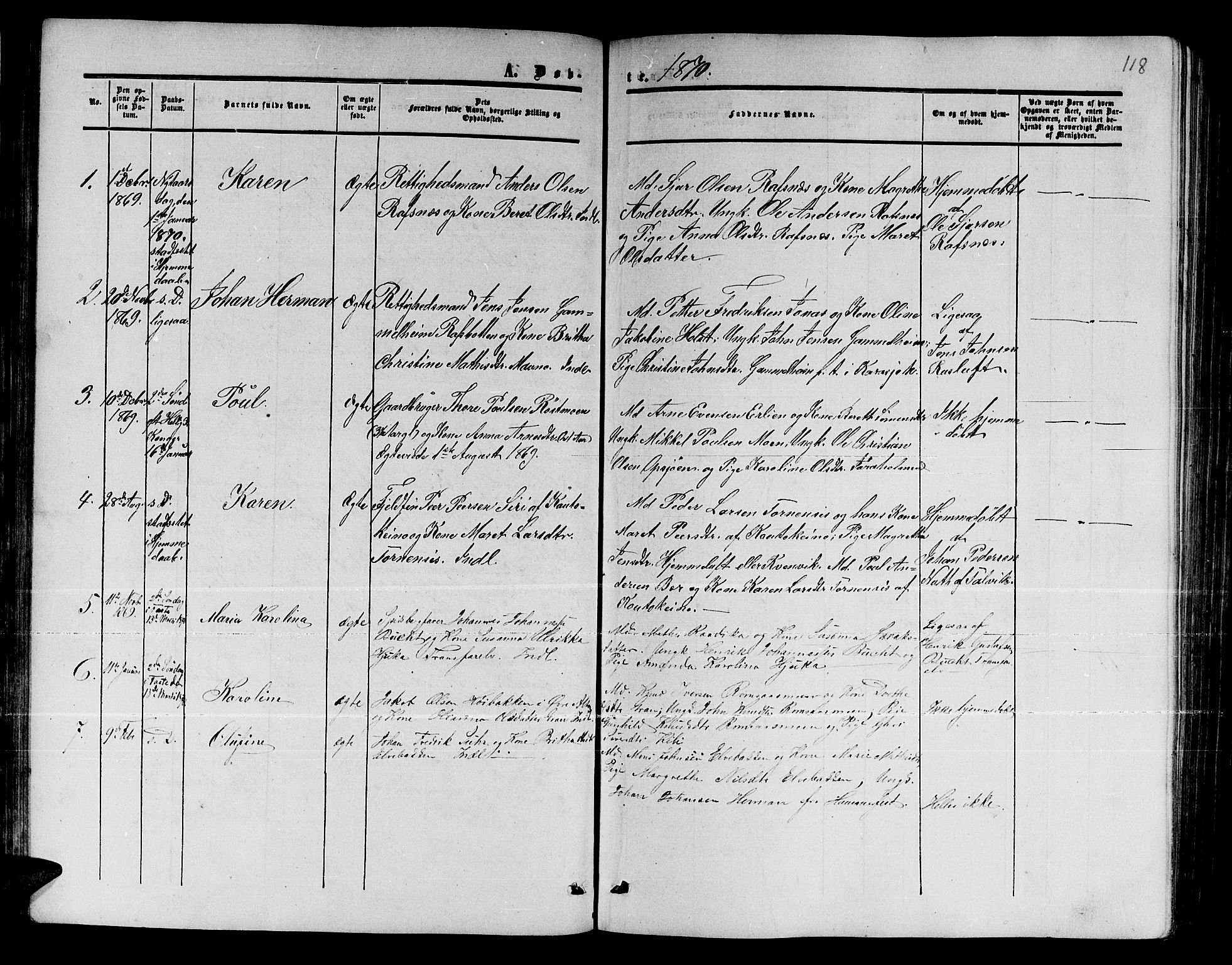 Alta sokneprestkontor, SATØ/S-1338/H/Hb/L0001.klokk: Parish register (copy) no. 1, 1858-1878, p. 117-118
