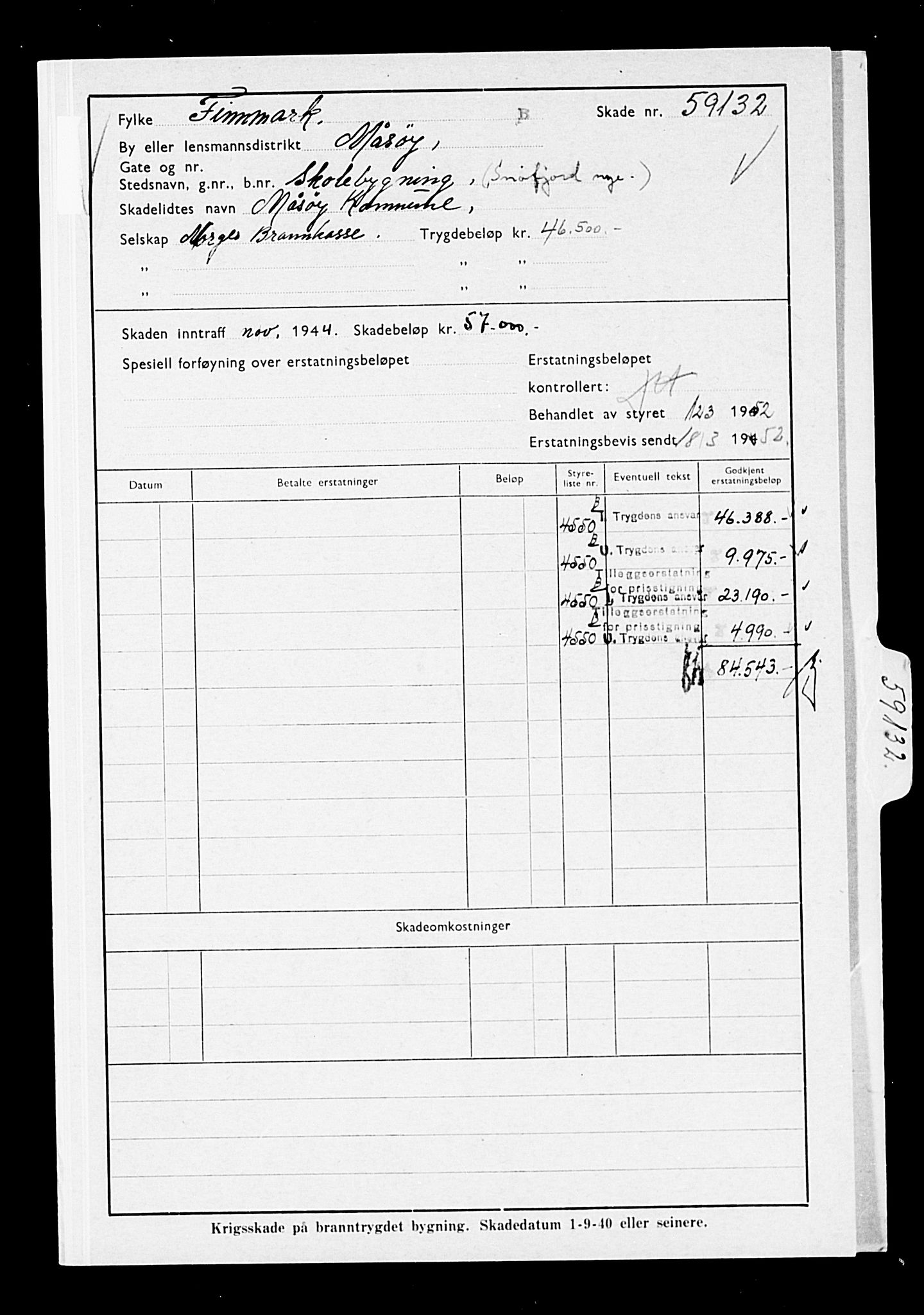 Krigsskadetrygdene for bygninger og løsøre, AV/RA-S-1548/V/L0014: --, 1940-1945, p. 2