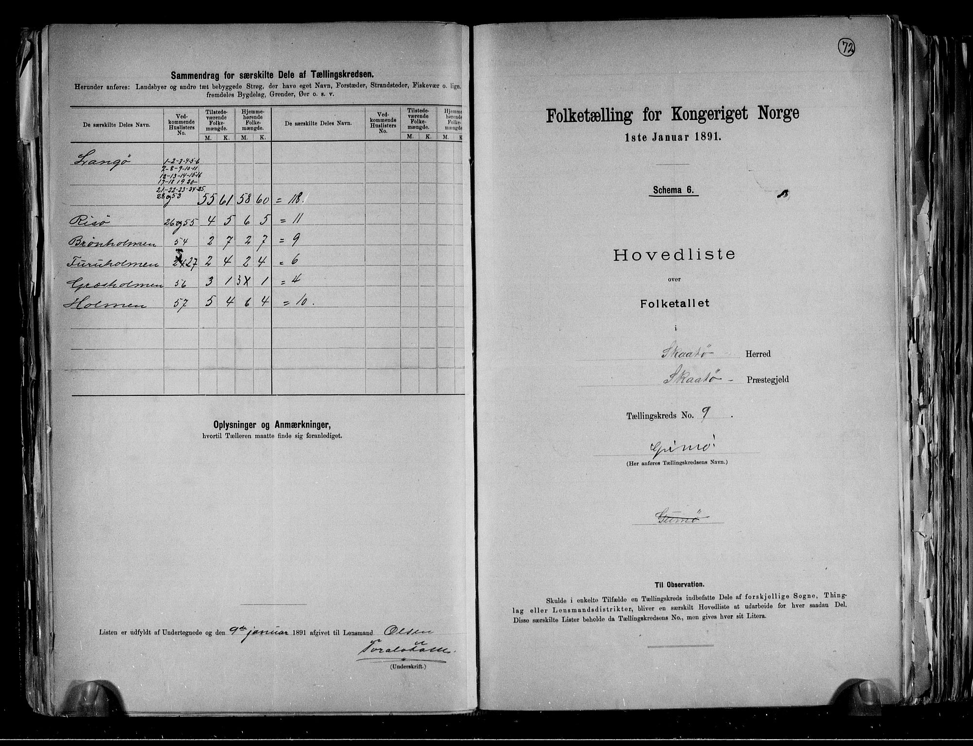 RA, 1891 census for 0815 Skåtøy, 1891, p. 26