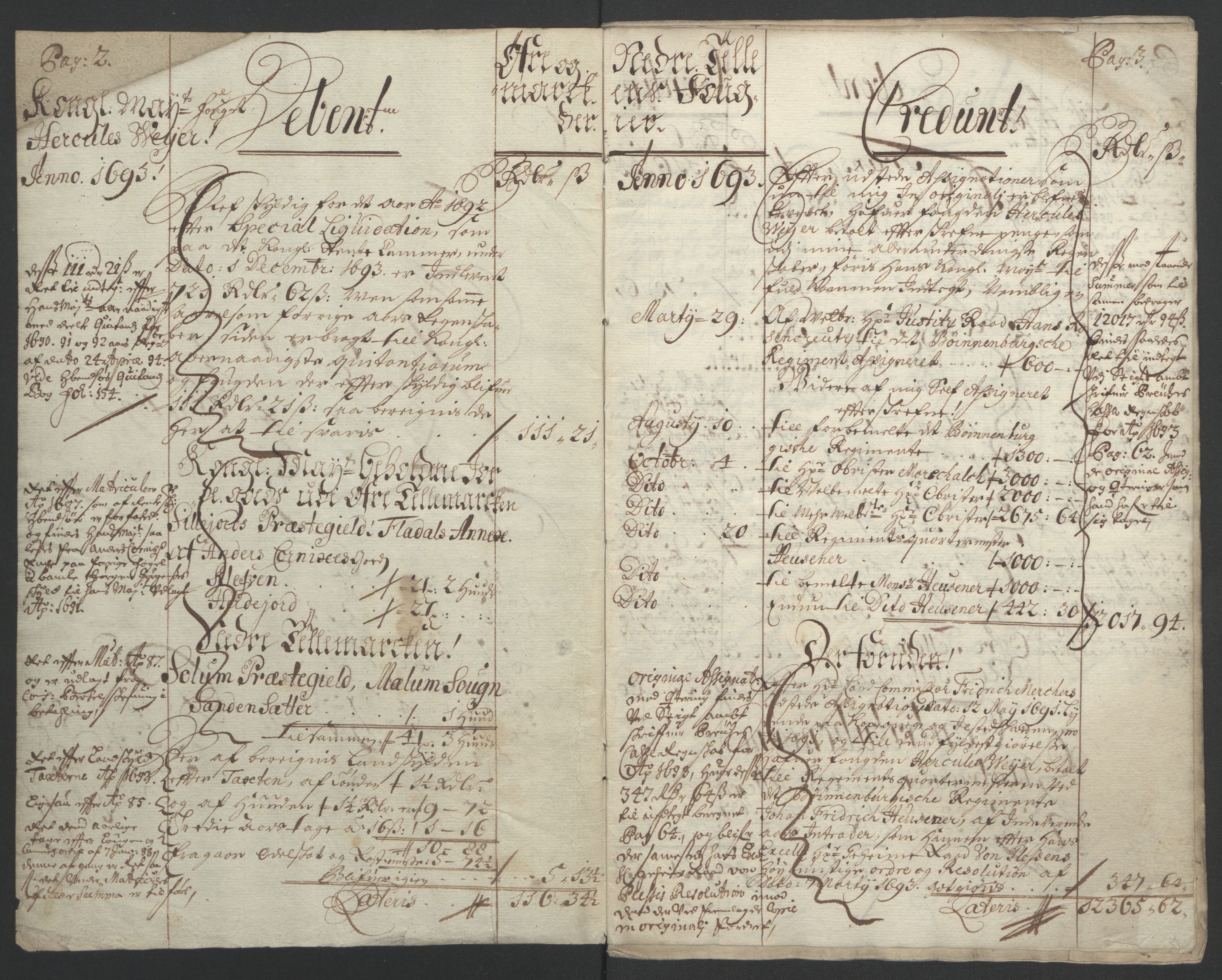 Rentekammeret inntil 1814, Reviderte regnskaper, Fogderegnskap, RA/EA-4092/R35/L2091: Fogderegnskap Øvre og Nedre Telemark, 1690-1693, p. 241