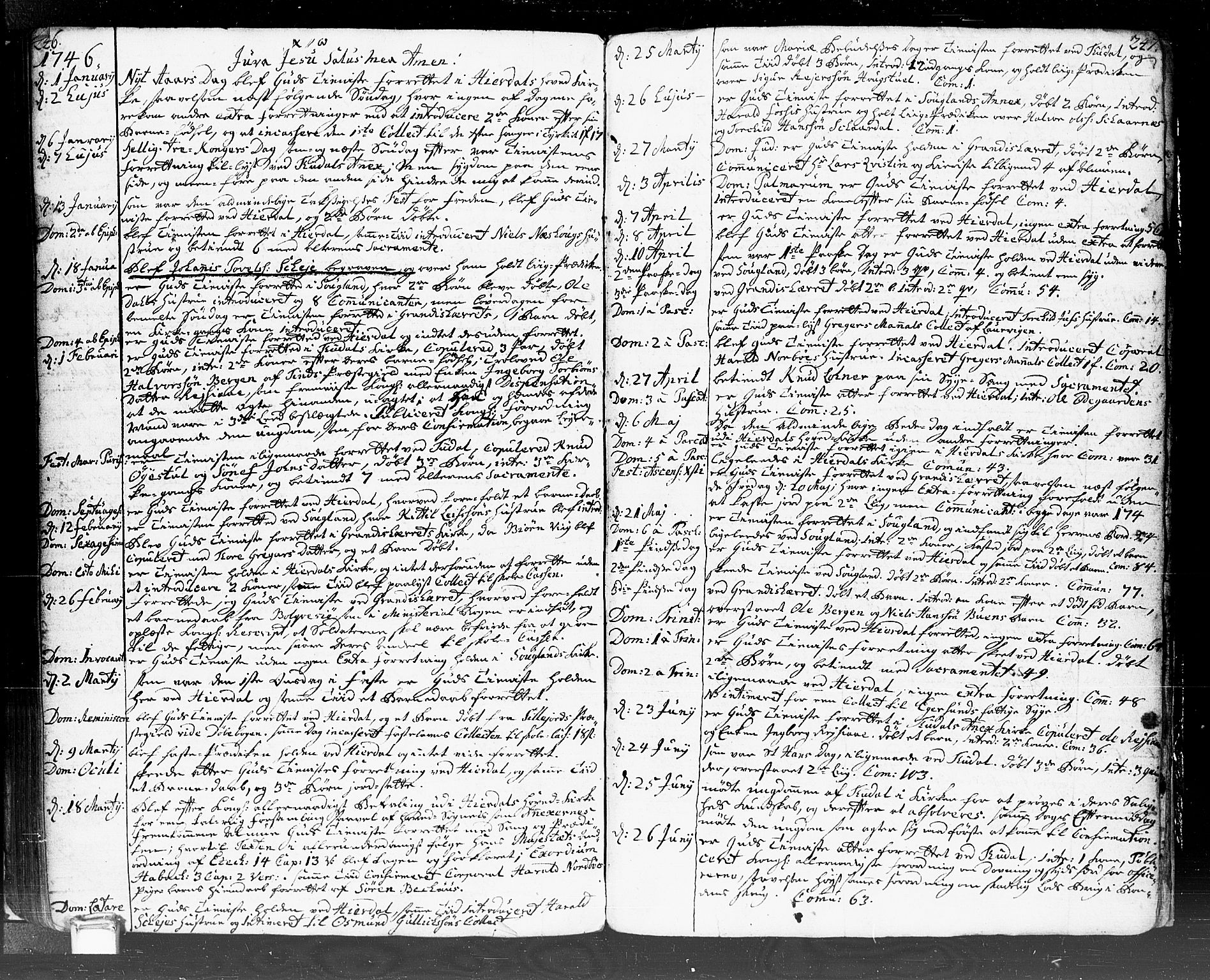 Hjartdal kirkebøker, SAKO/A-270/F/Fa/L0002: Parish register (official) no. I 2, 1716-1754, p. 246-247