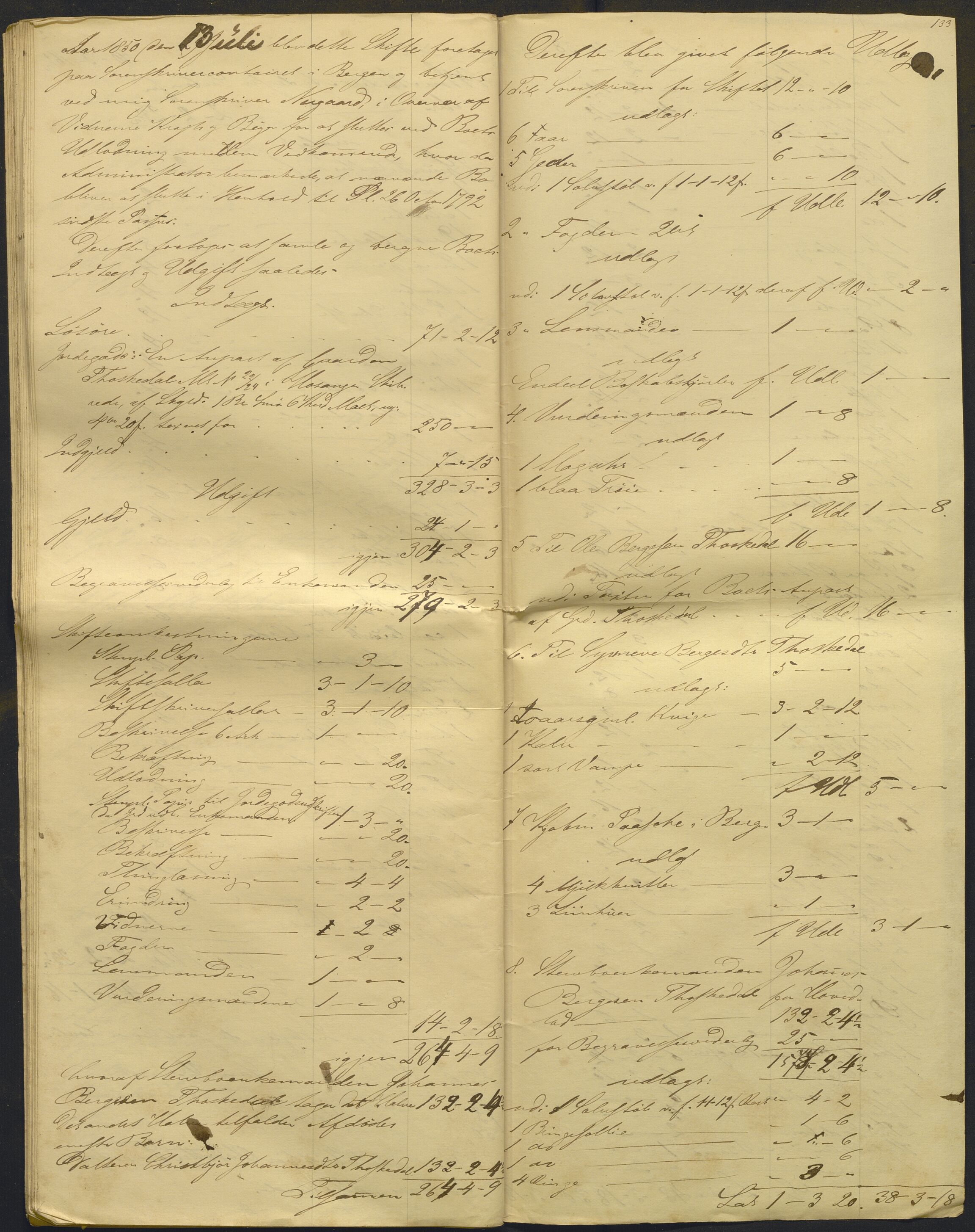 Nordhordland sorenskrivar, AV/SAB-A-2901/1/H/Hd/Hdb/L0001: Konsept til utlodningar, 1850-1852, p. 153