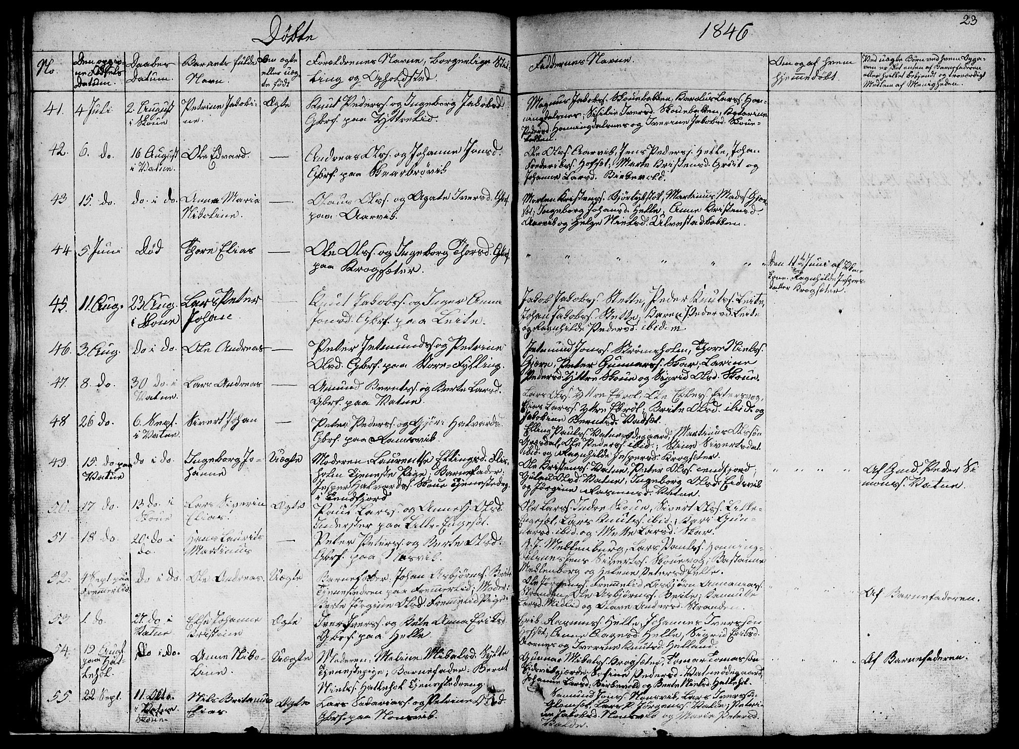 Ministerialprotokoller, klokkerbøker og fødselsregistre - Møre og Romsdal, AV/SAT-A-1454/524/L0362: Parish register (copy) no. 524C03, 1840-1854, p. 23