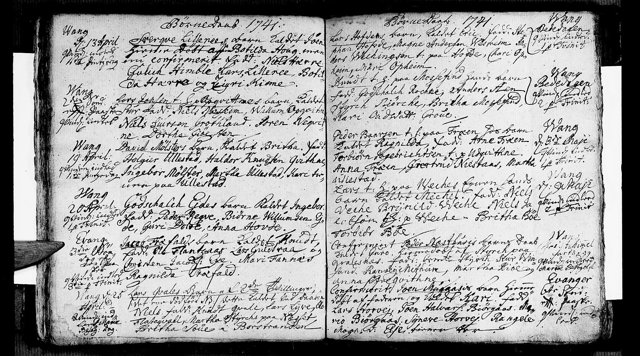 Voss sokneprestembete, SAB/A-79001/H/Haa: Parish register (official) no. A 5, 1736-1743, p. 95