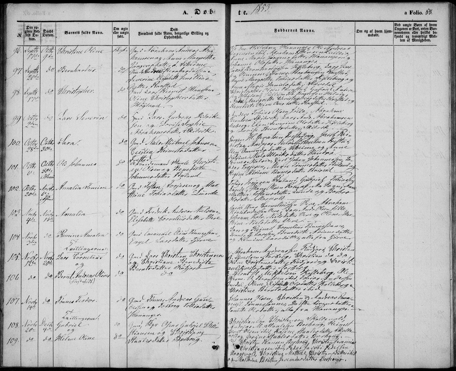 Lista sokneprestkontor, AV/SAK-1111-0027/F/Fb/L0002: Parish register (copy) no. B 2, 1847-1862, p. 58