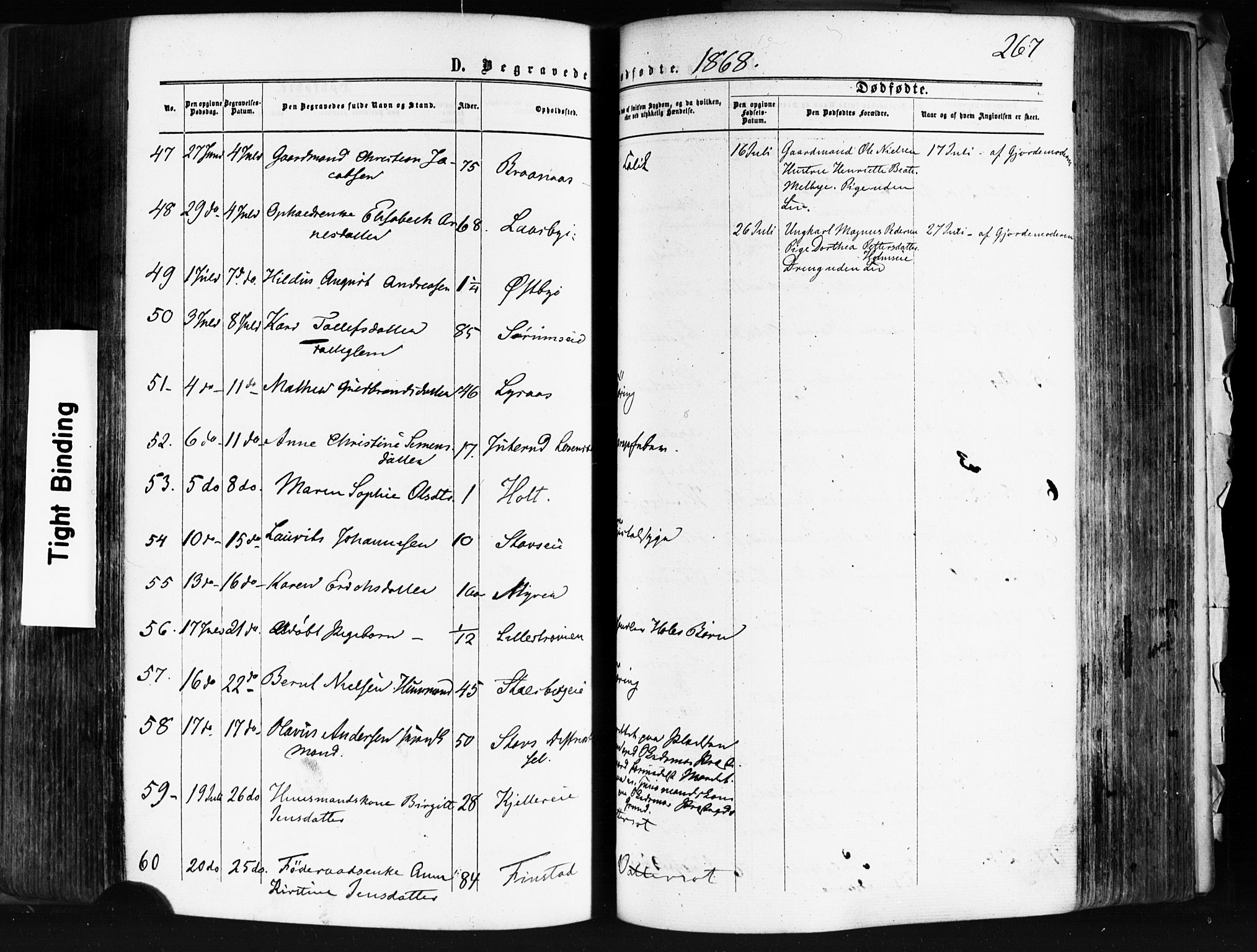 Skedsmo prestekontor Kirkebøker, SAO/A-10033a/F/Fa/L0011: Parish register (official) no. I 11, 1866-1876, p. 267
