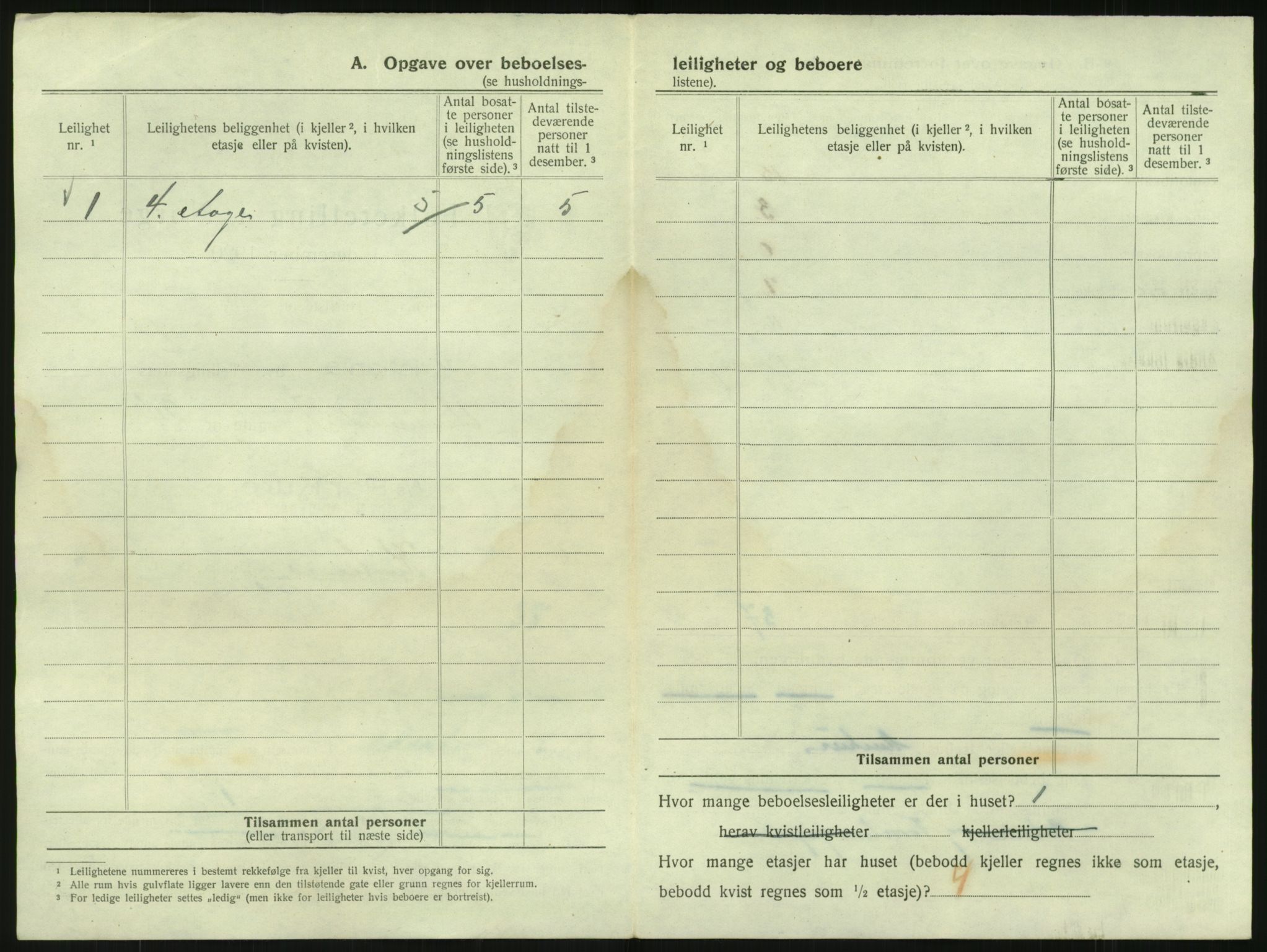 SAO, 1920 census for Kristiania, 1920, p. 123128