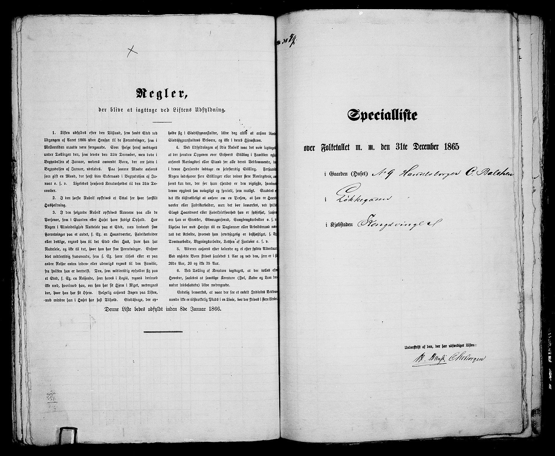RA, 1865 census for Vinger/Kongsvinger, 1865, p. 129