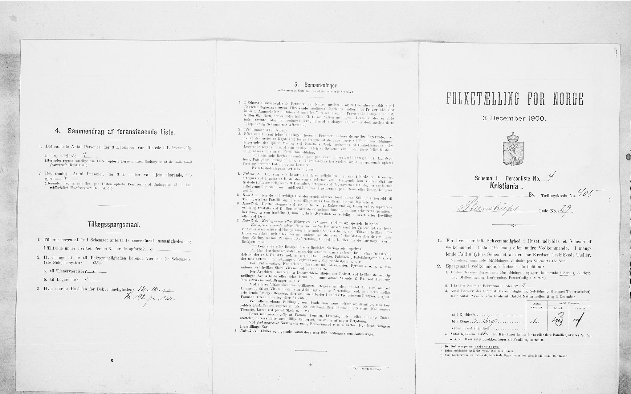 SAO, 1900 census for Kristiania, 1900, p. 90906