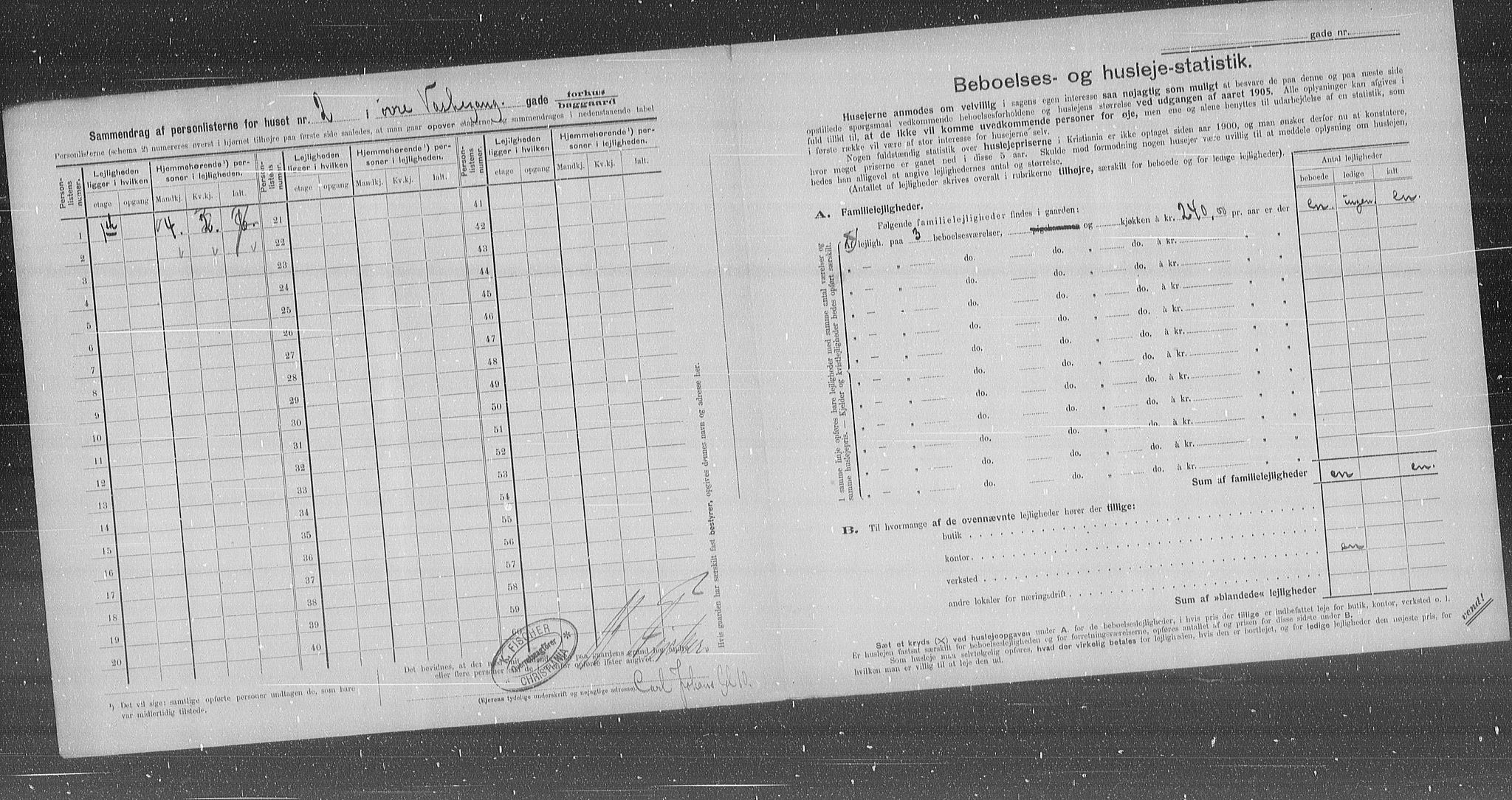 OBA, Municipal Census 1905 for Kristiania, 1905, p. 68359