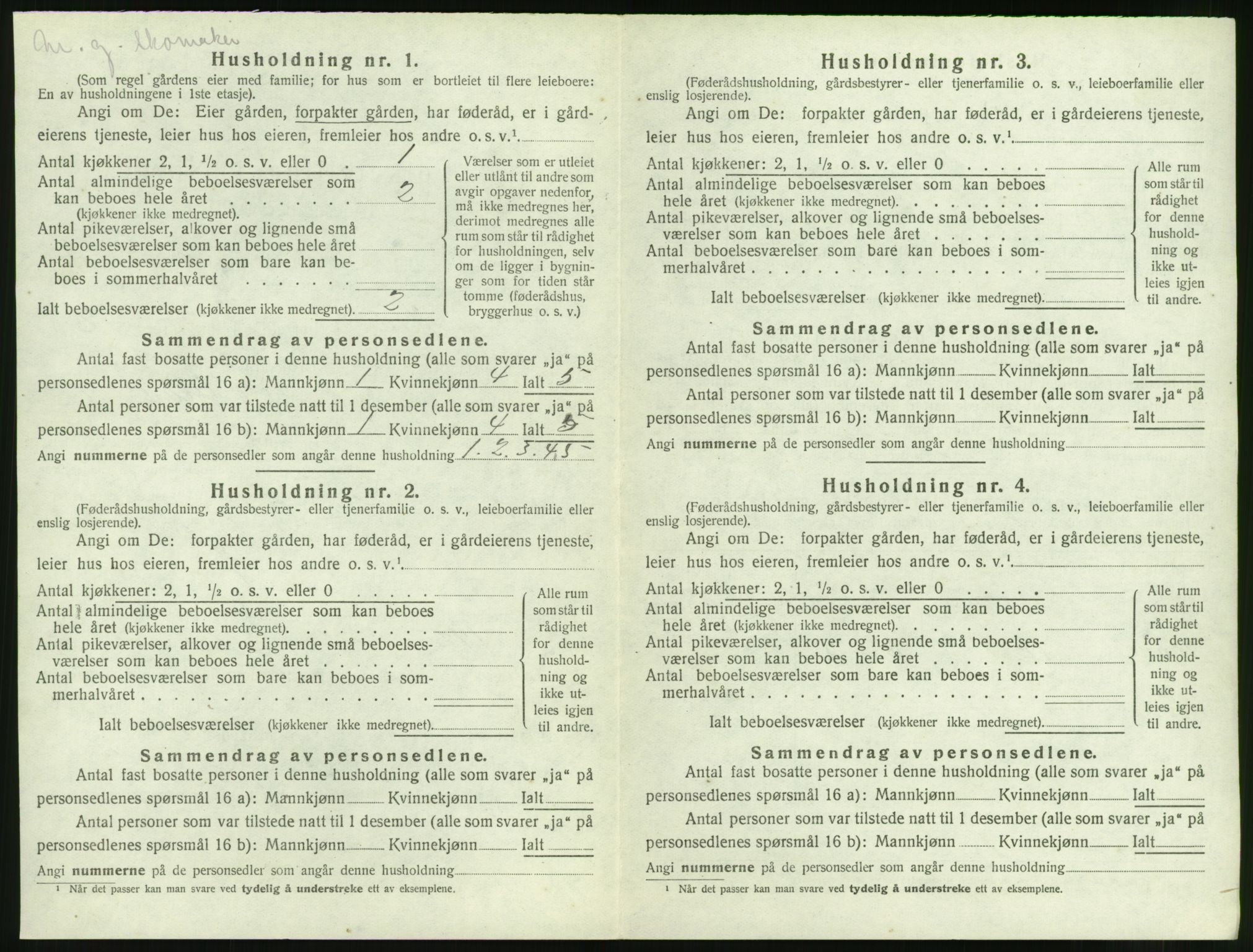 SAT, 1920 census for Hen, 1920, p. 131